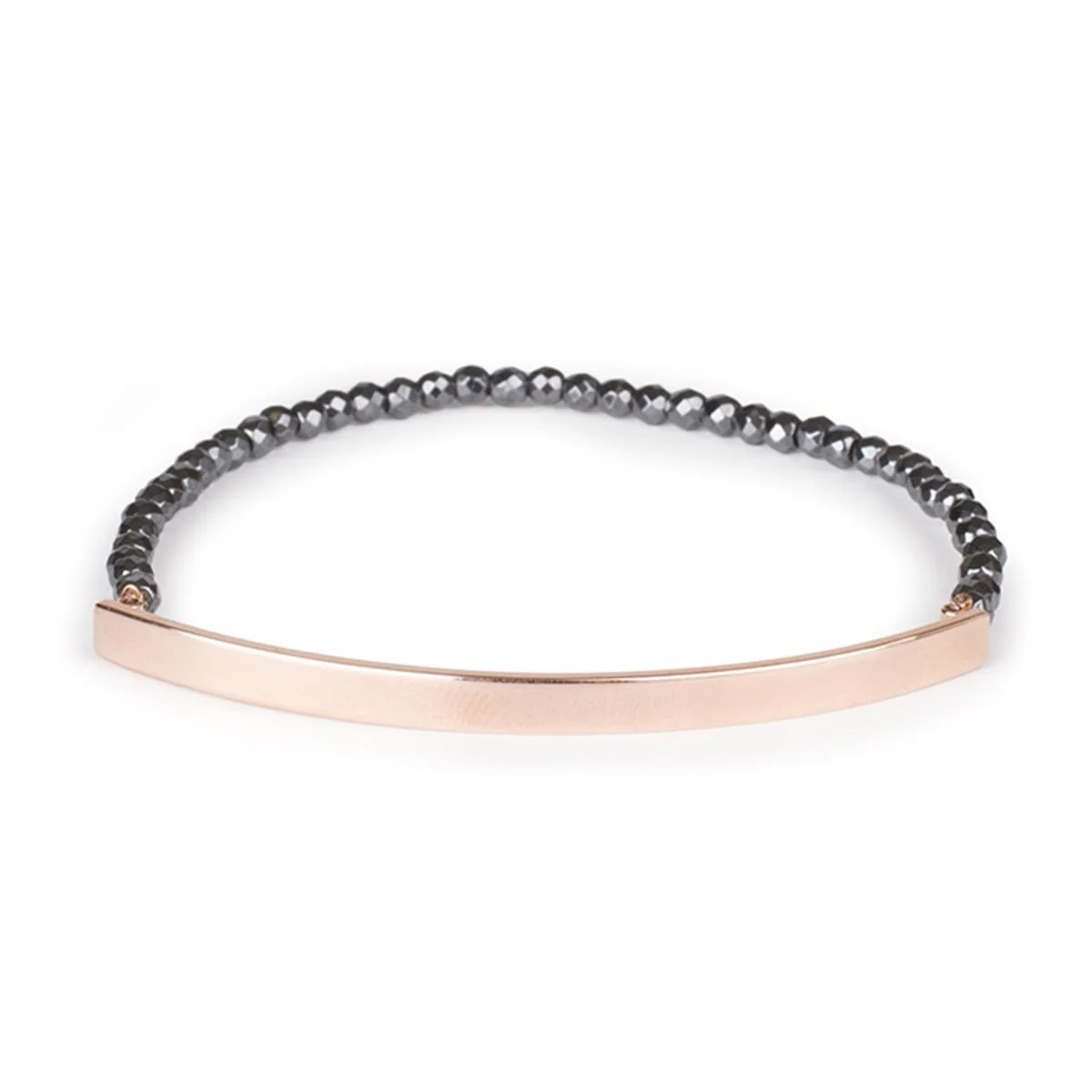 Pulsera Case De Plata De Ley 925 Con Baño Oro Rosa - Case GRIS