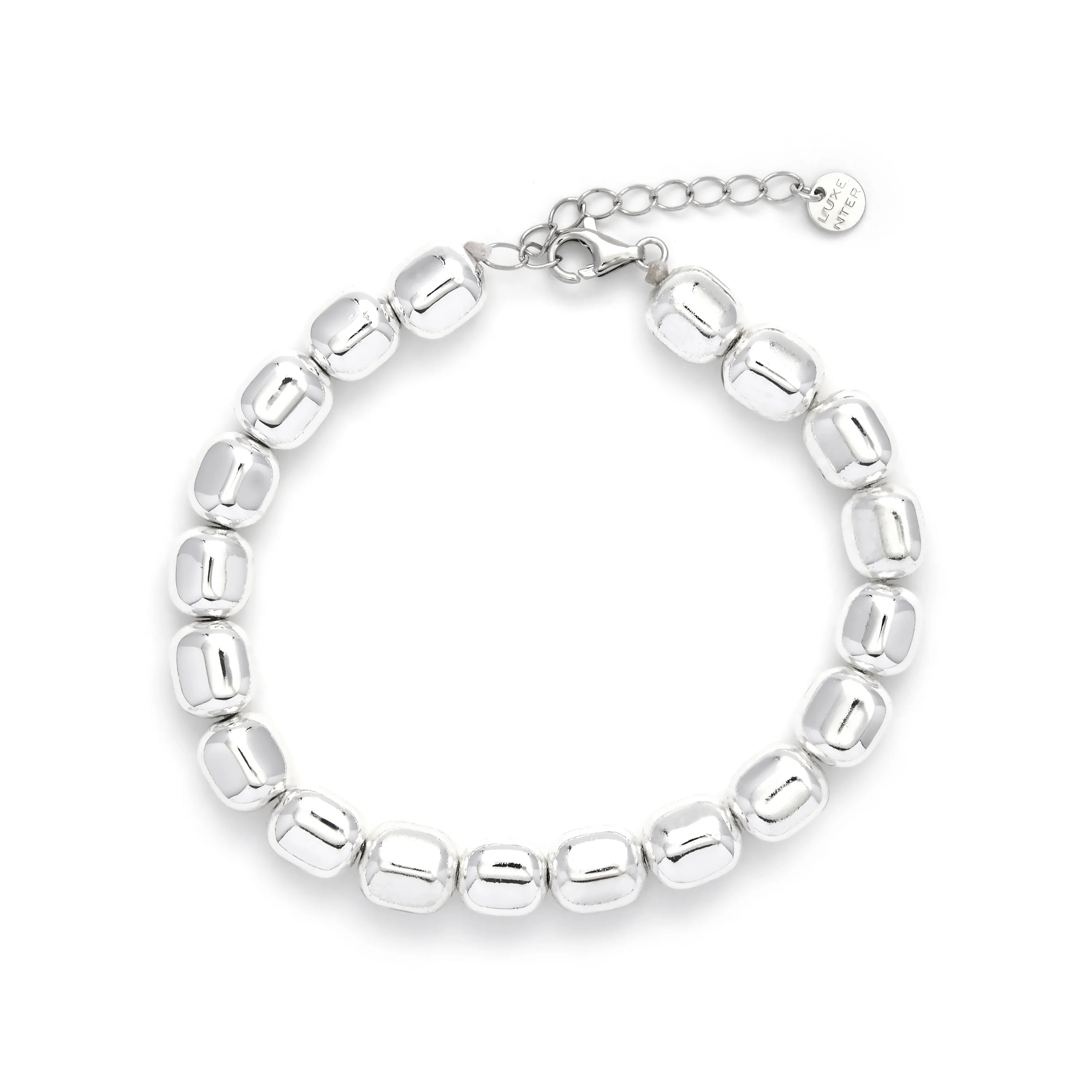 Pulsera de Plata de Ley 925 con Hematite acabada en rodio - Caspil - Image 3