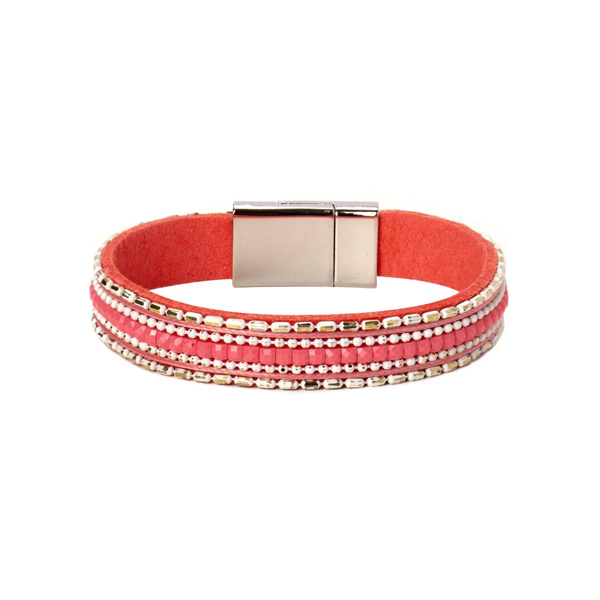 Pulsera Ryux Metal, abalorios y Cuero - Chanya MULTICOLOR