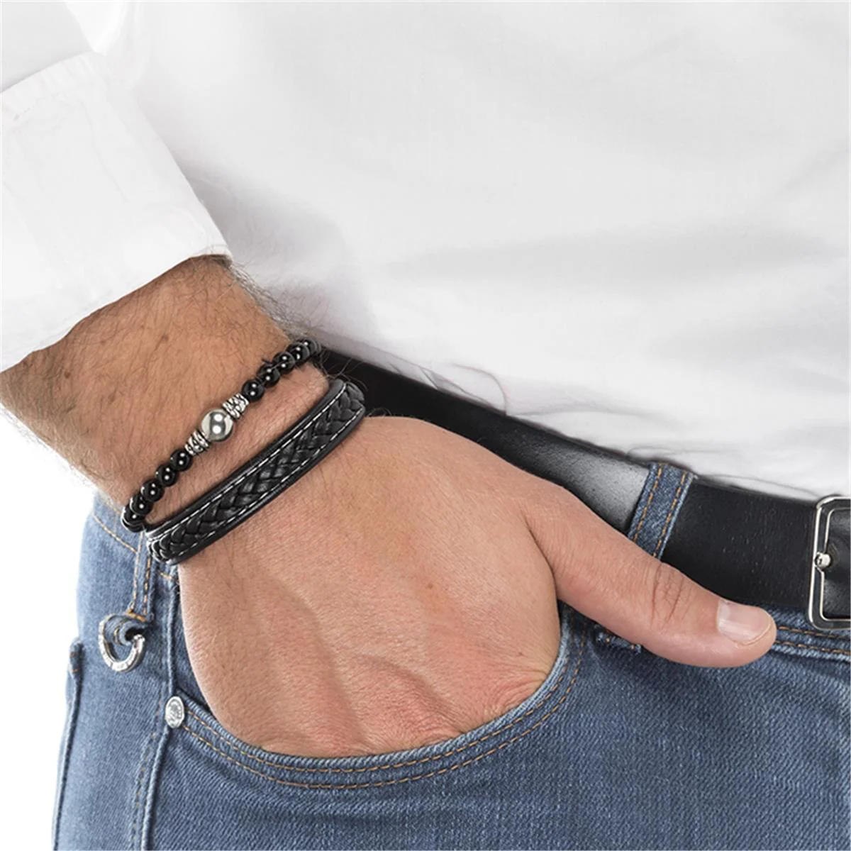 Pulsera Cheleal acabado en Rodio - Cheleal NEGRO - Image 2