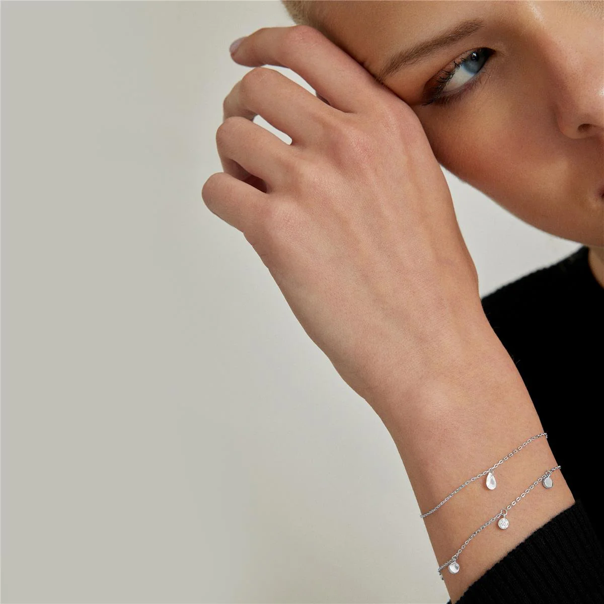 Pulsera Circle Plata De Ley 925 - Circle BLANCO - Image 4