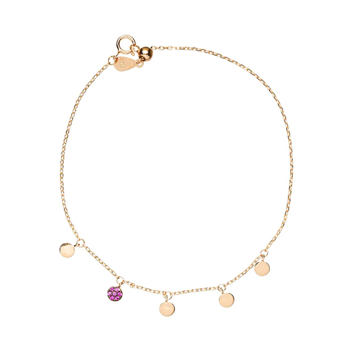 Pulsera Circle Plata De Ley 925 - Circle ROJO