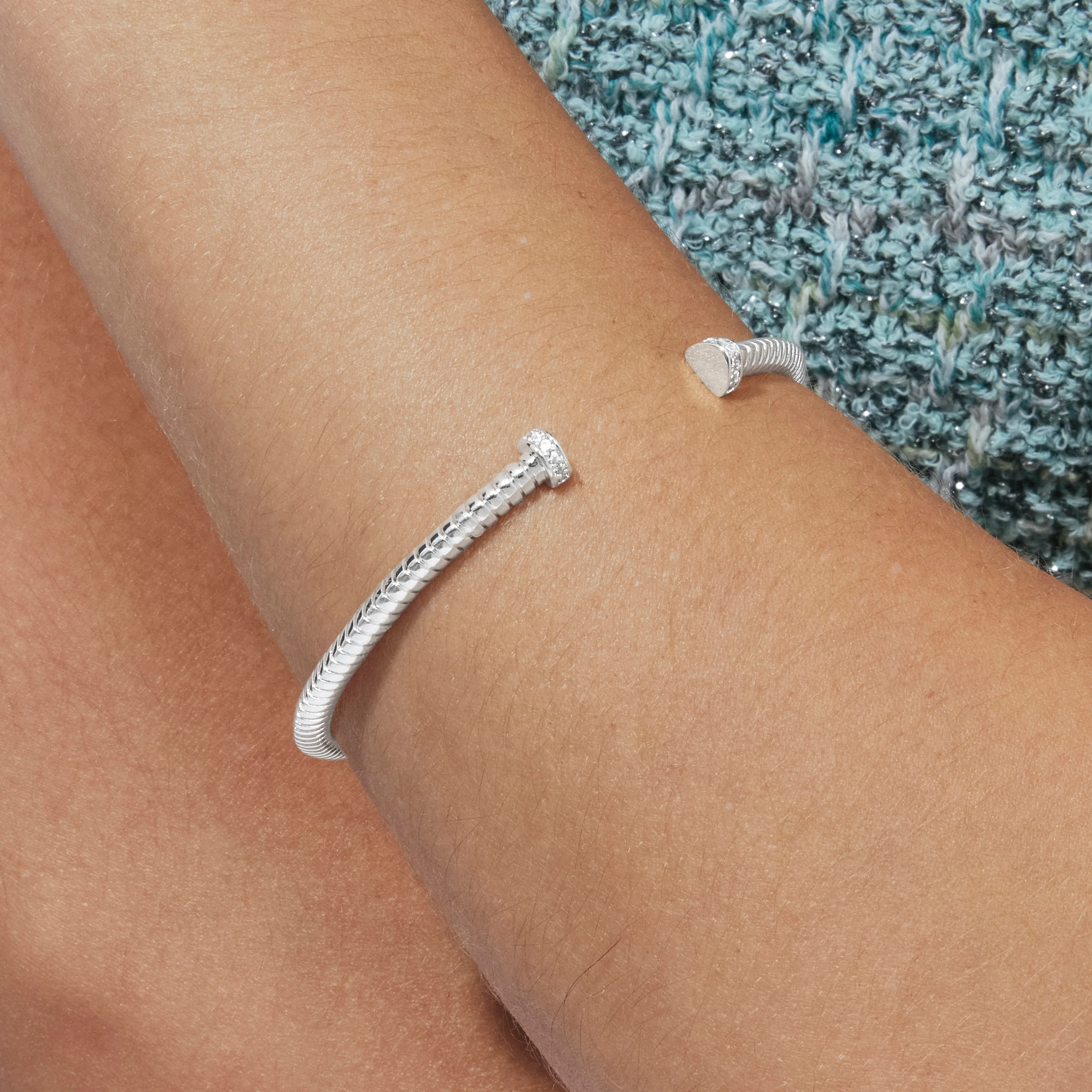 Pulsera de Circonita Brillante acabado en rodio - Aih - Image 6