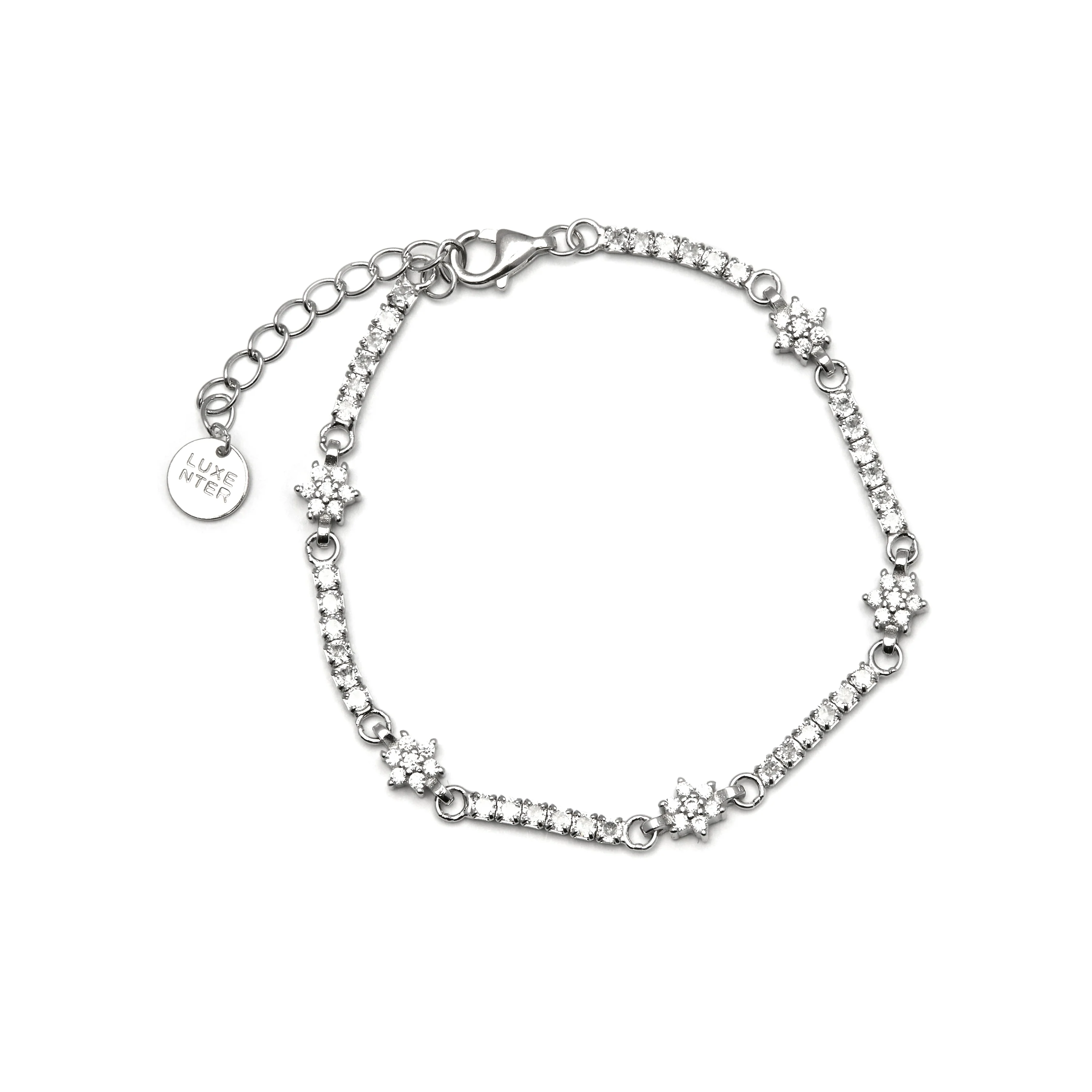 Pulsera de Plata de Ley 925 con Circonita Brillante acabada en rodio - Dader - Image 3
