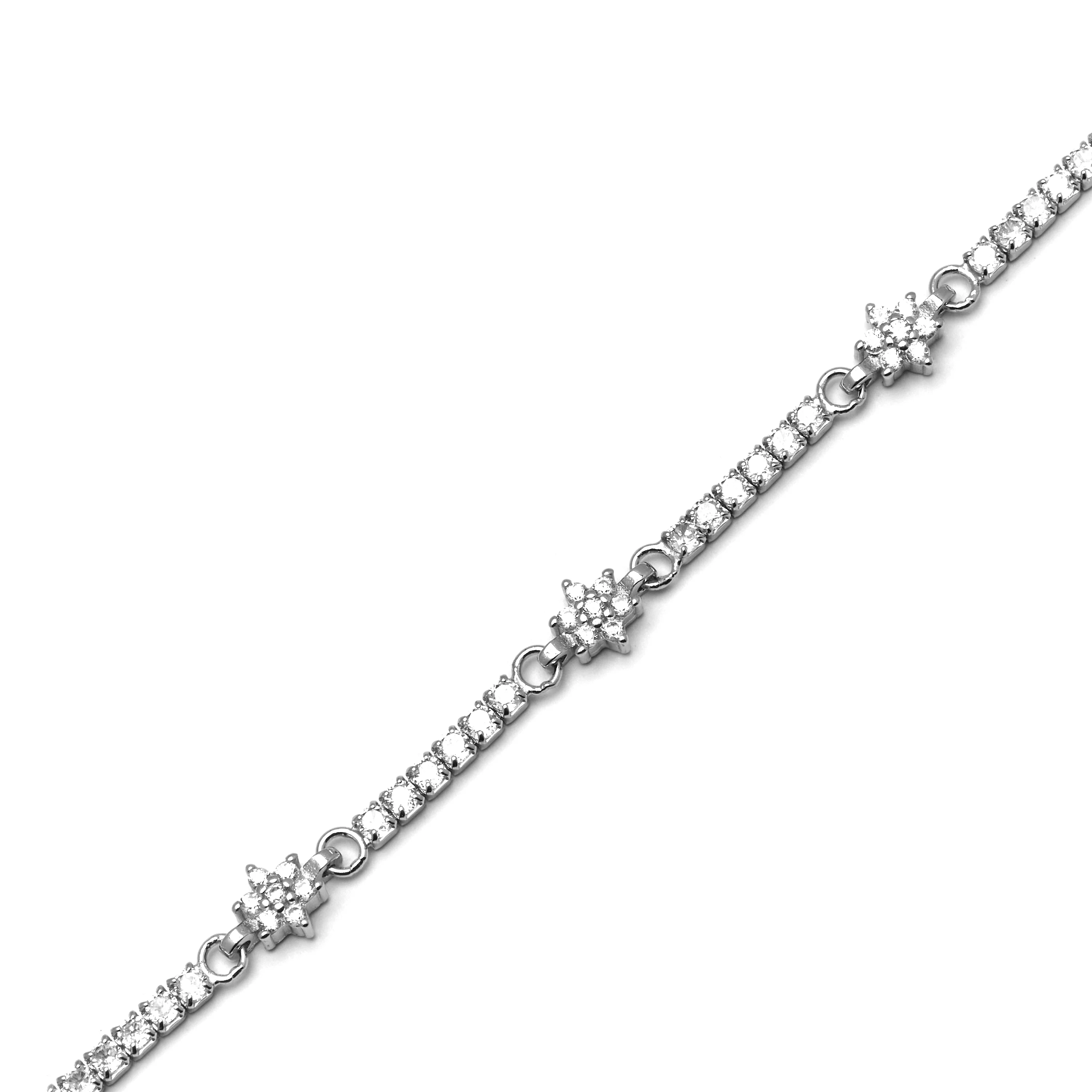 Pulsera de Plata de Ley 925 con Circonita Brillante acabada en rodio - Dader - Image 5