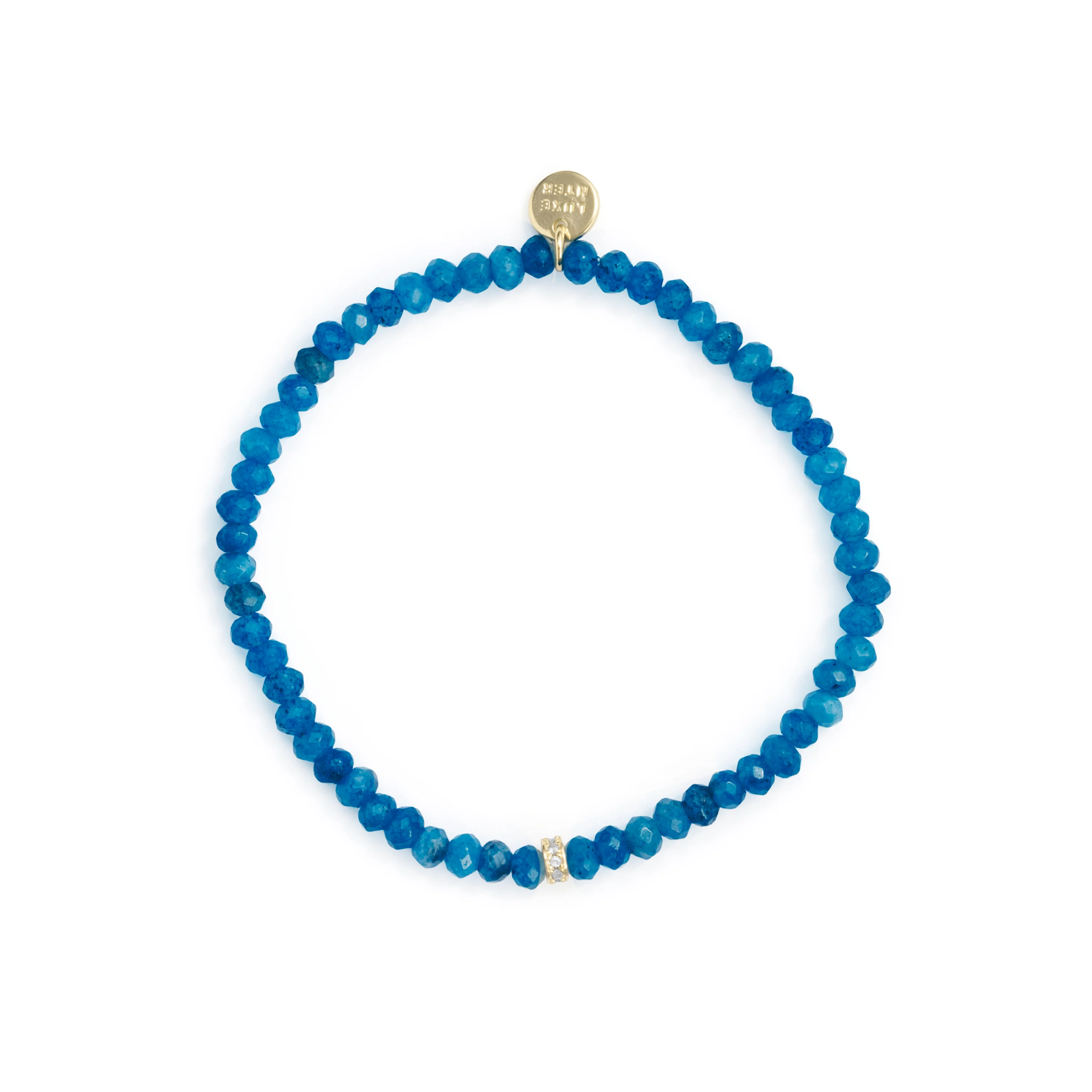 Pulsera de Cristal Azul acabado en oro amarillo de 18k - Aming - Image 3