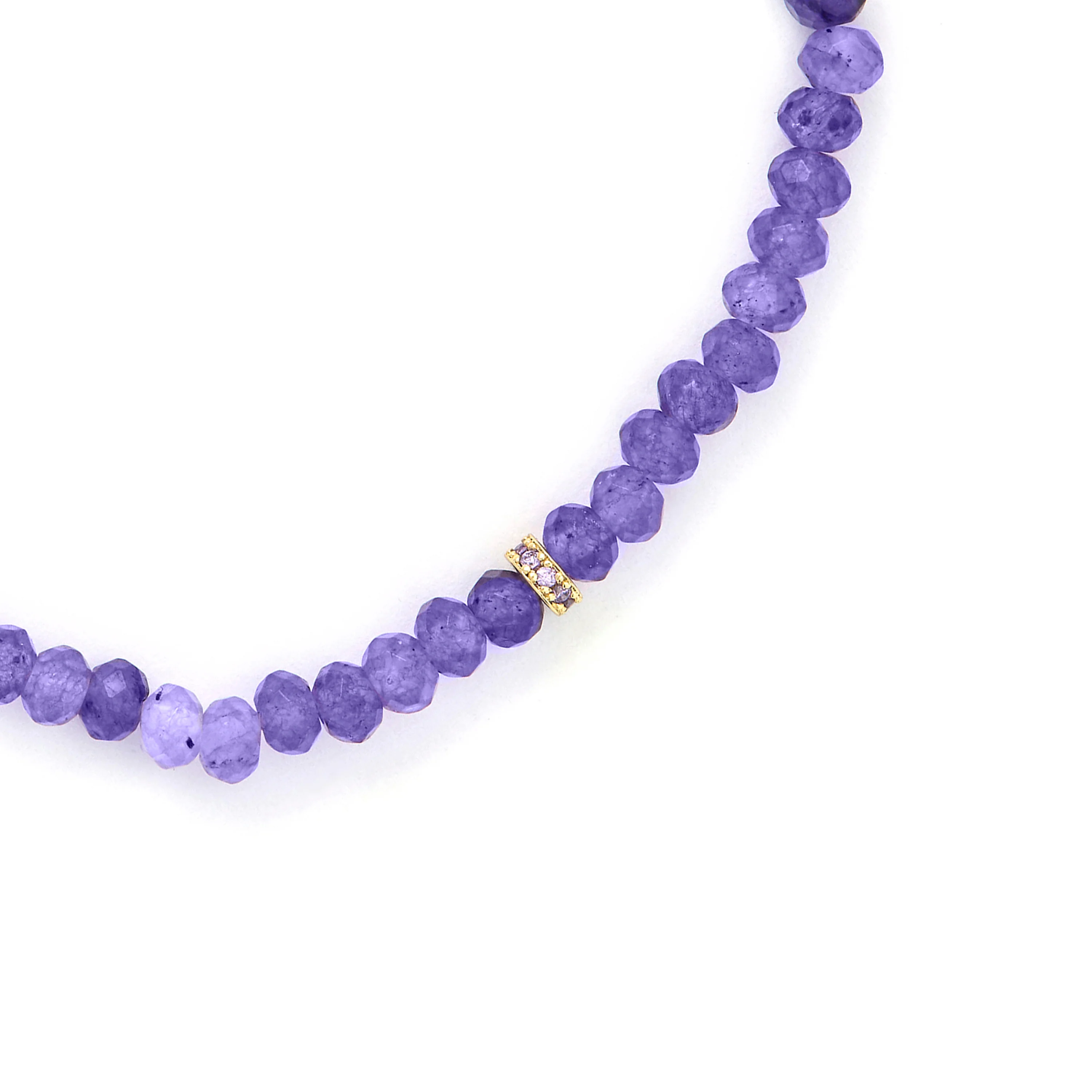 Pulsera de Cristal Morado acabado en oro amarillo de 18k - Aming - Image 5