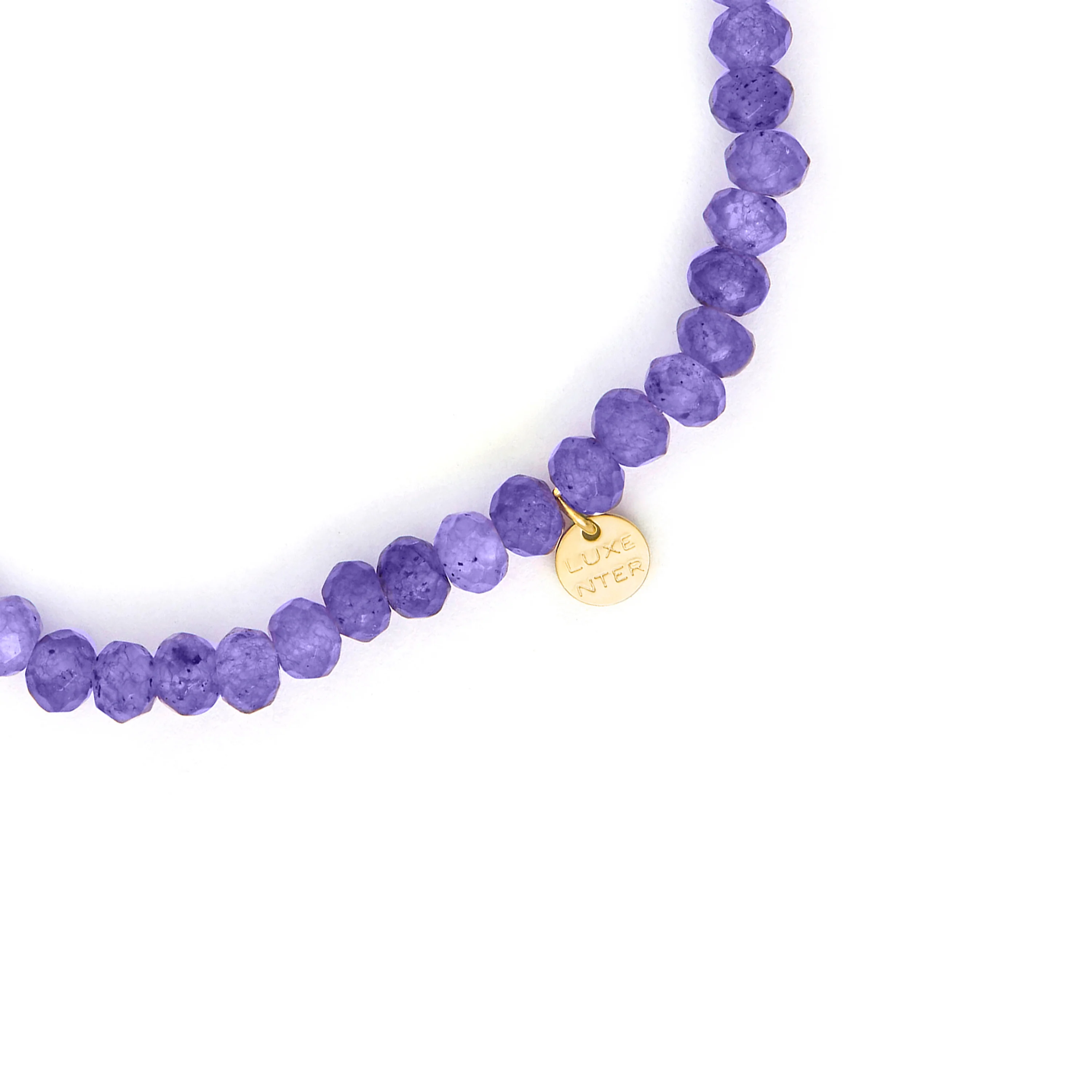 Pulsera de Cristal Morado acabado en oro amarillo de 18k - Aming - Image 7