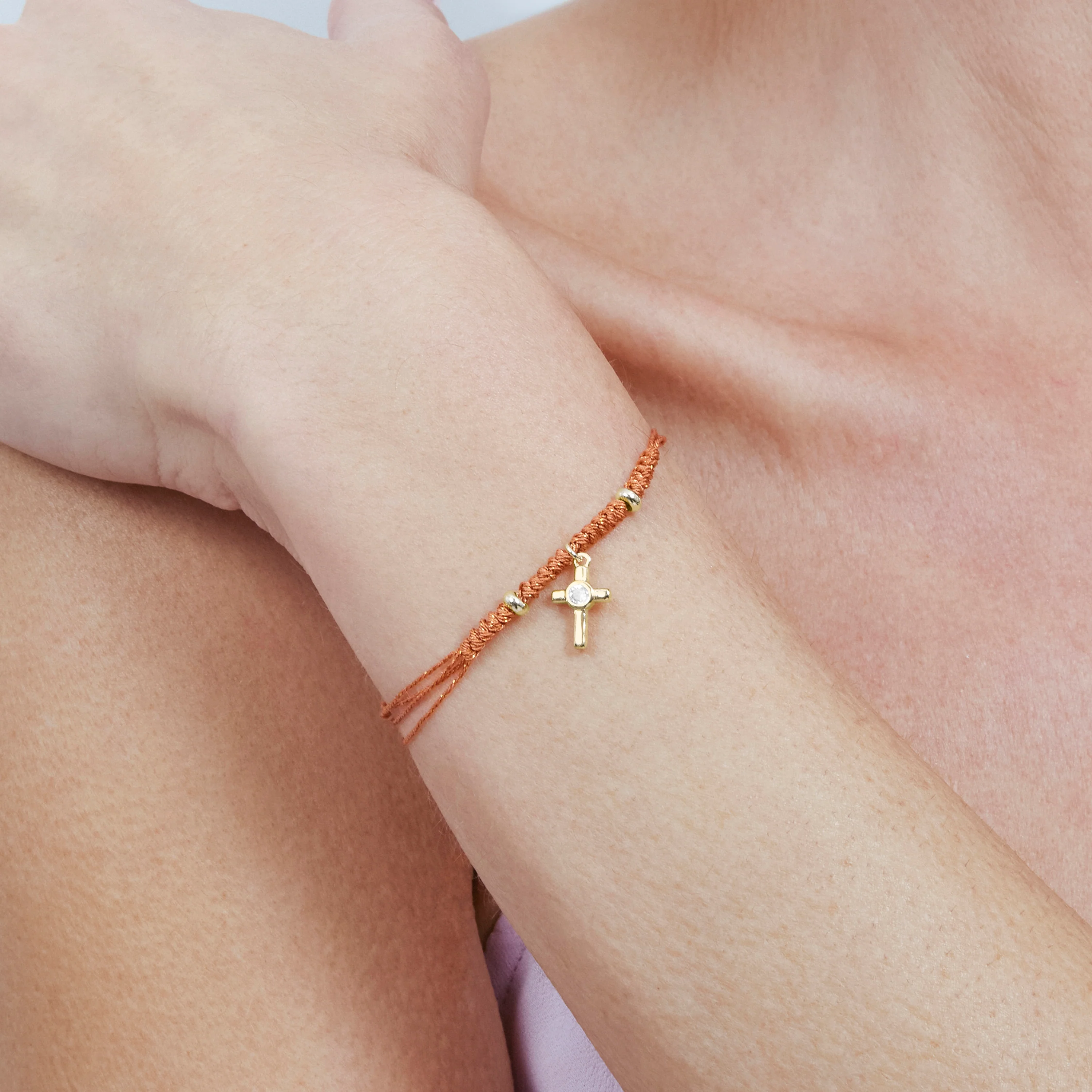Pulsera de Plata de Ley 925 y Circonita Brillante acabado en oro amarillo de 18k - Imilca - Image 4