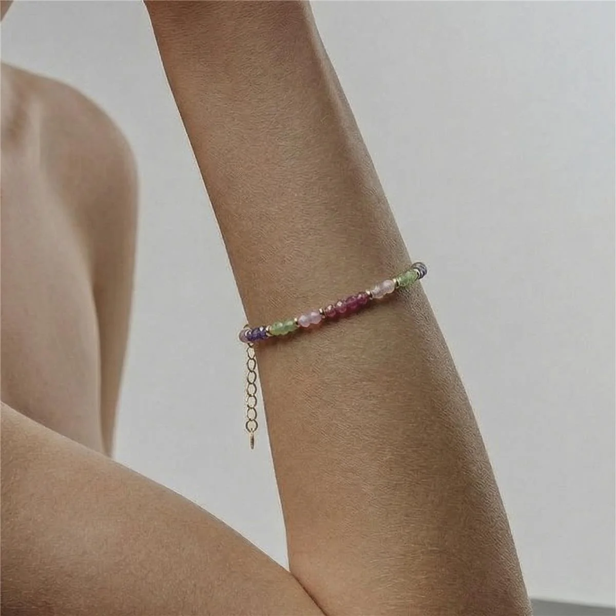Pulsera de Plata de Ley 925 y Circonita Multicolor acabado en oro amarillo de 18k - Zograx - Image 4