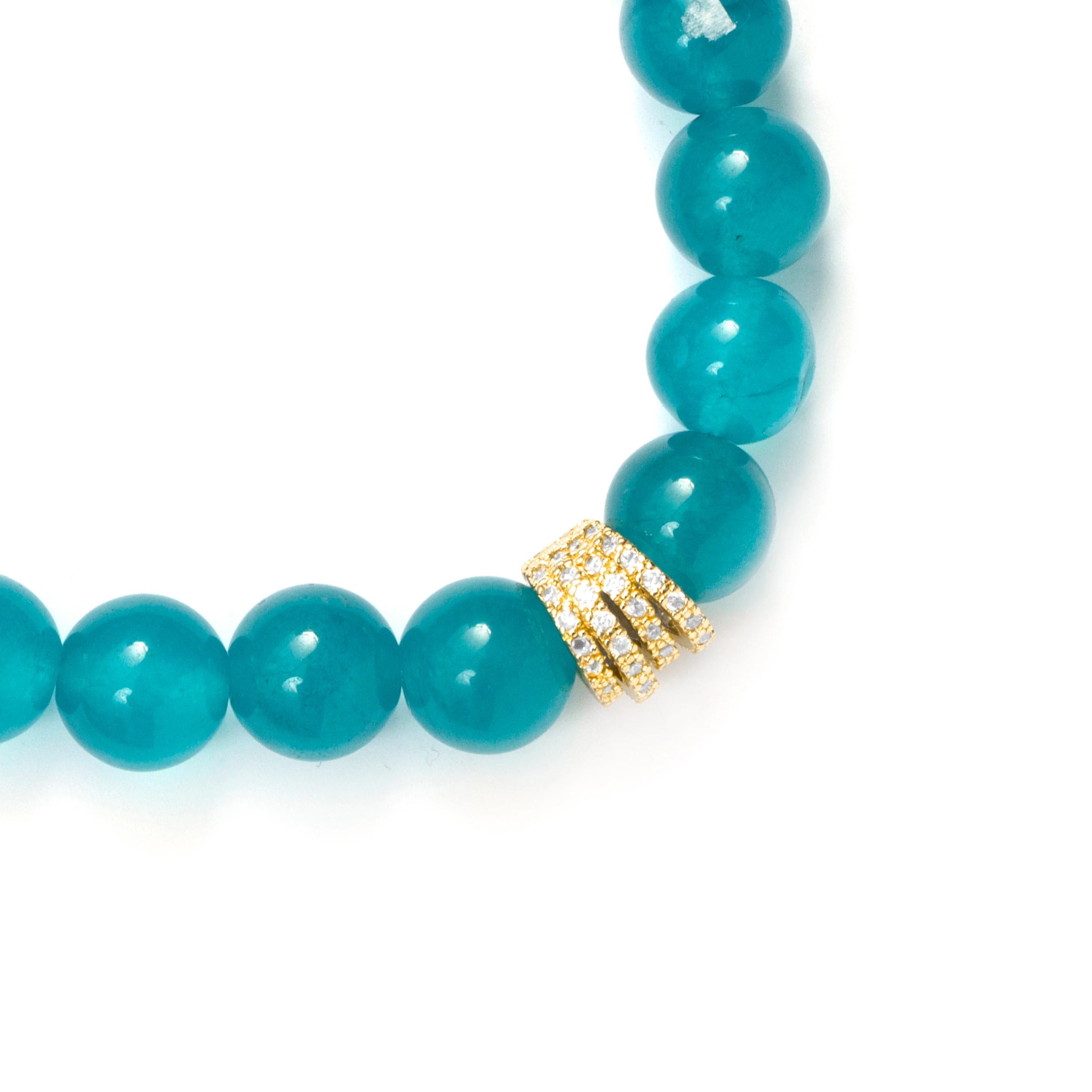 Pulsera de Plata de Ley 925 y Cristal Azul acabado en oro amarillo de 18k - Tekin - Image 5