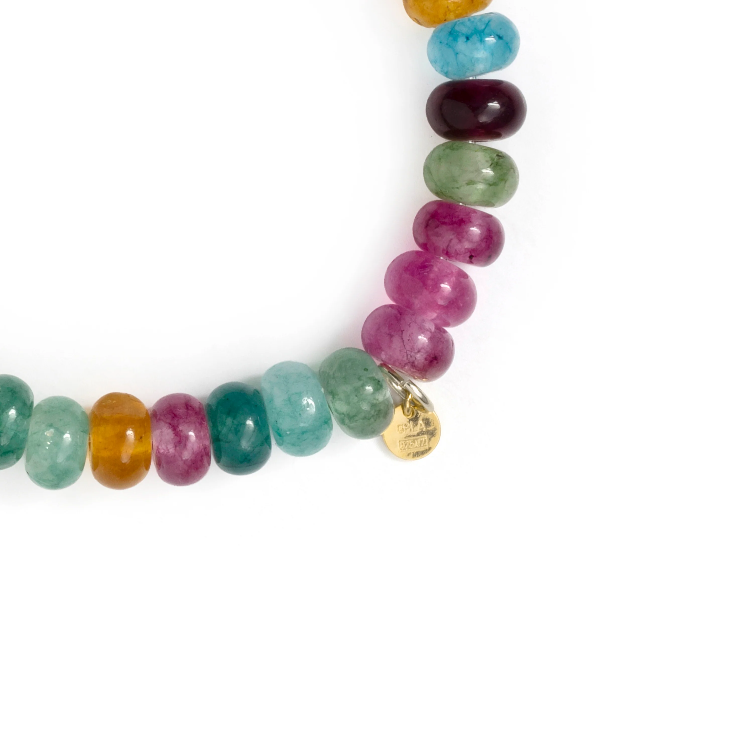 Pulsera de Plata de Ley 925 y Cristal Multicolor acabado en oro amarillo de 18k - Omke - Image 7