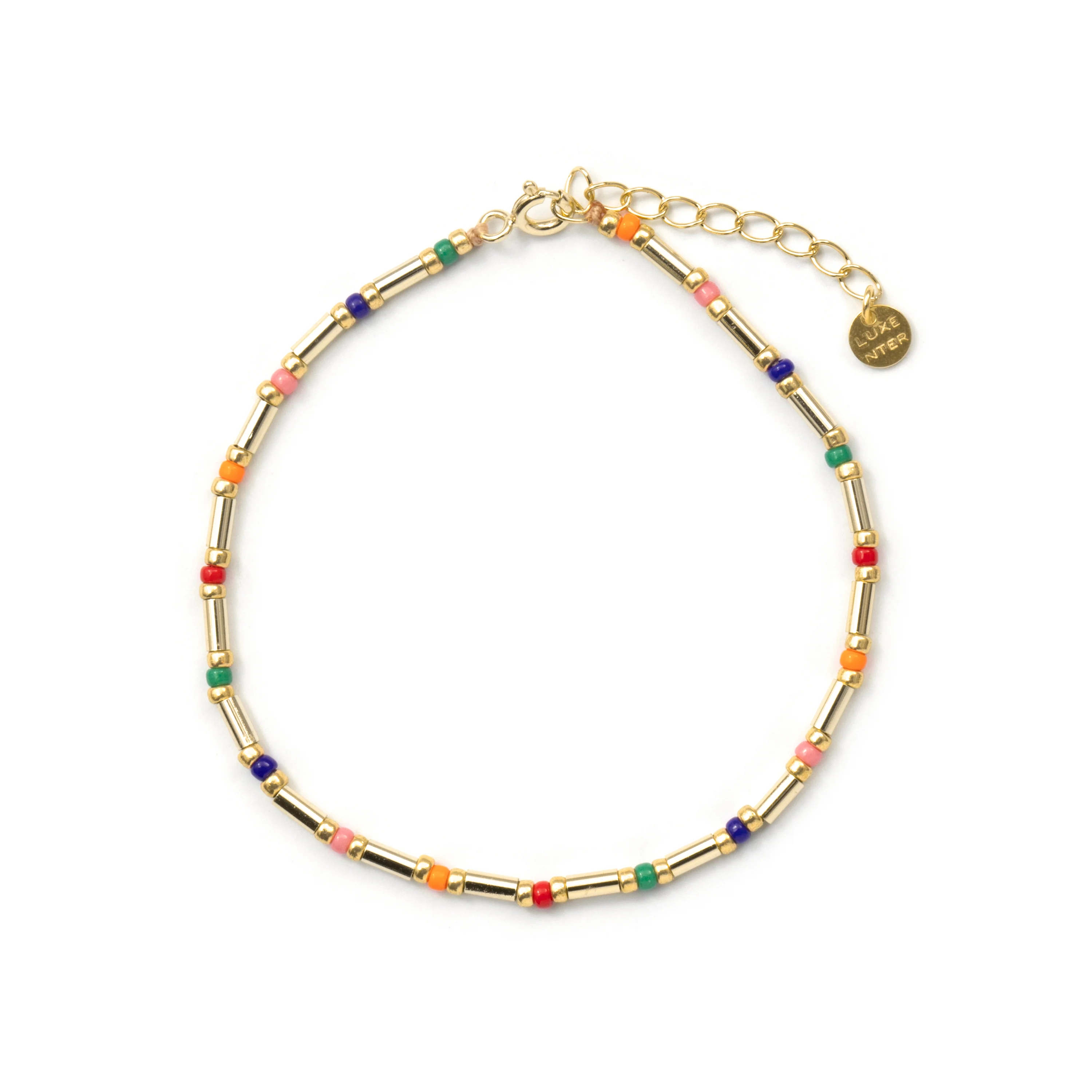 Pulsera de Plata de Ley 925 y Cristal Multicolor acabado en oro amarillo de 18k - Sharawi - Image 3
