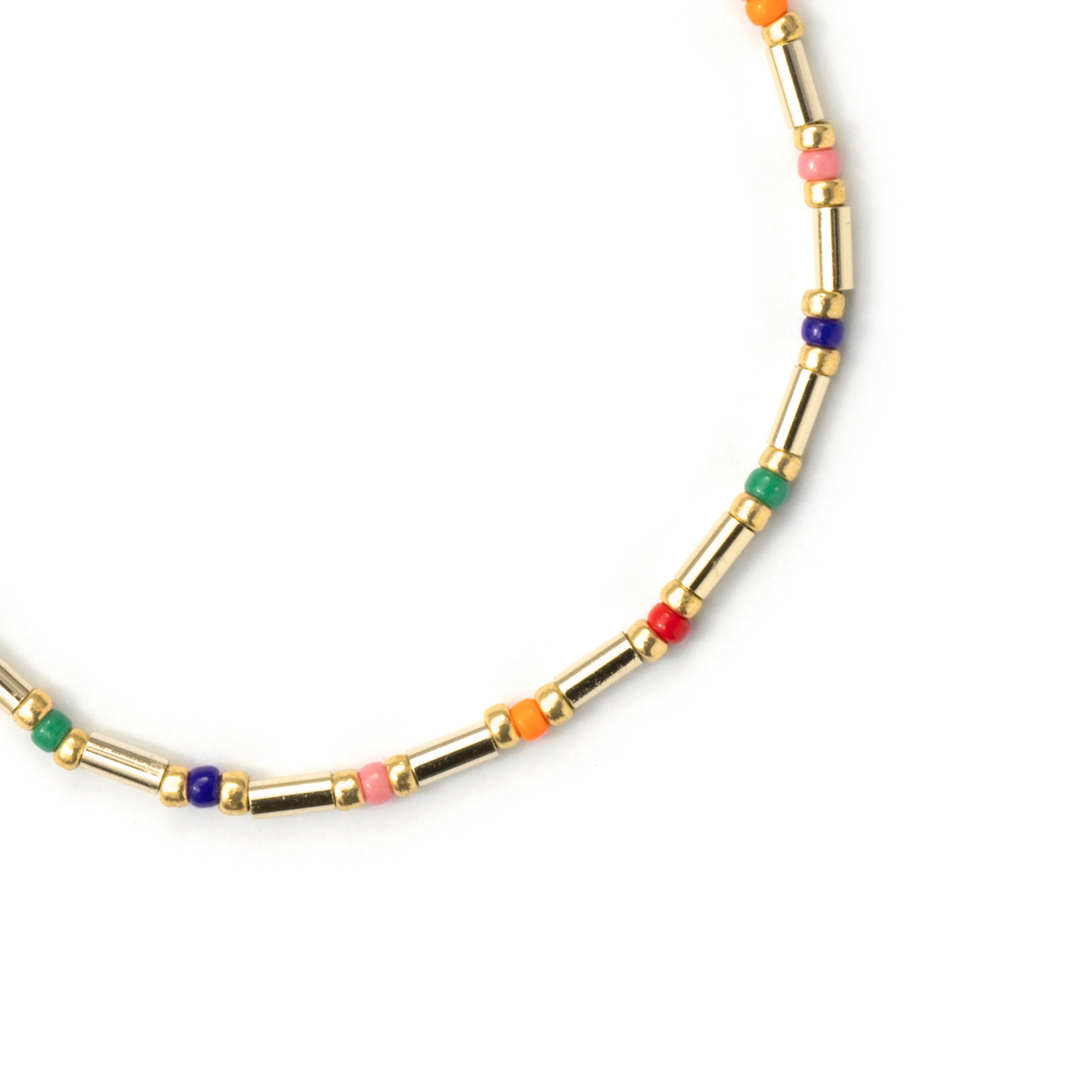 Pulsera de Plata de Ley 925 y Cristal Multicolor acabado en oro amarillo de 18k - Sharawi - Image 5