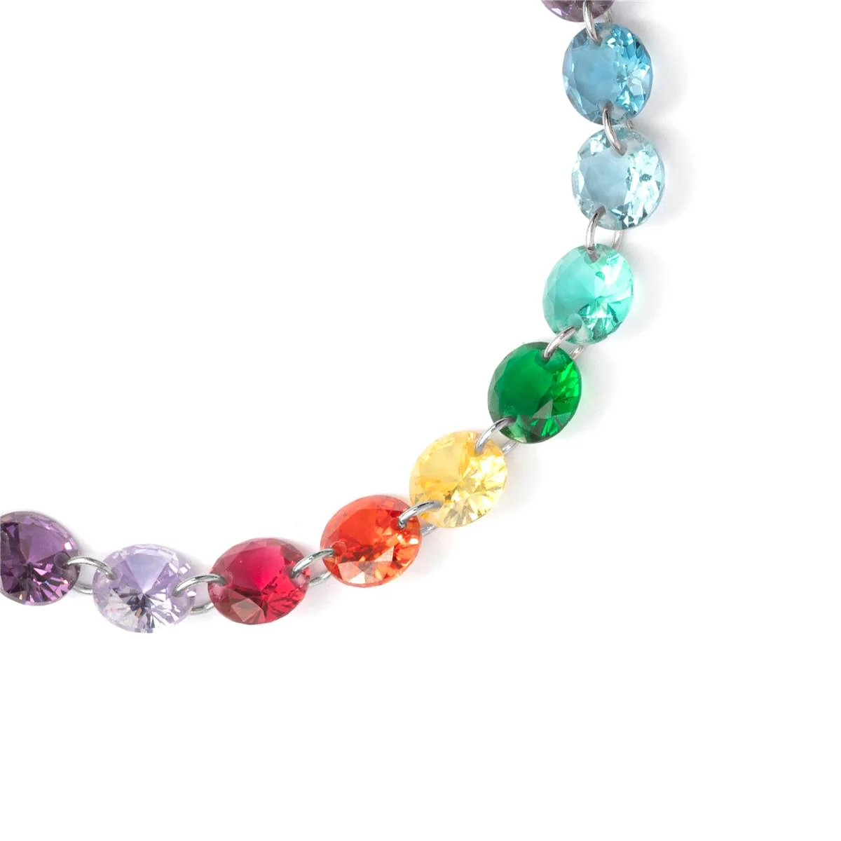 Pulsera de Plata de Ley 925 y Cuarzo Hidrotermal Multicolor acabado en rodio - Rasyes - Image 5