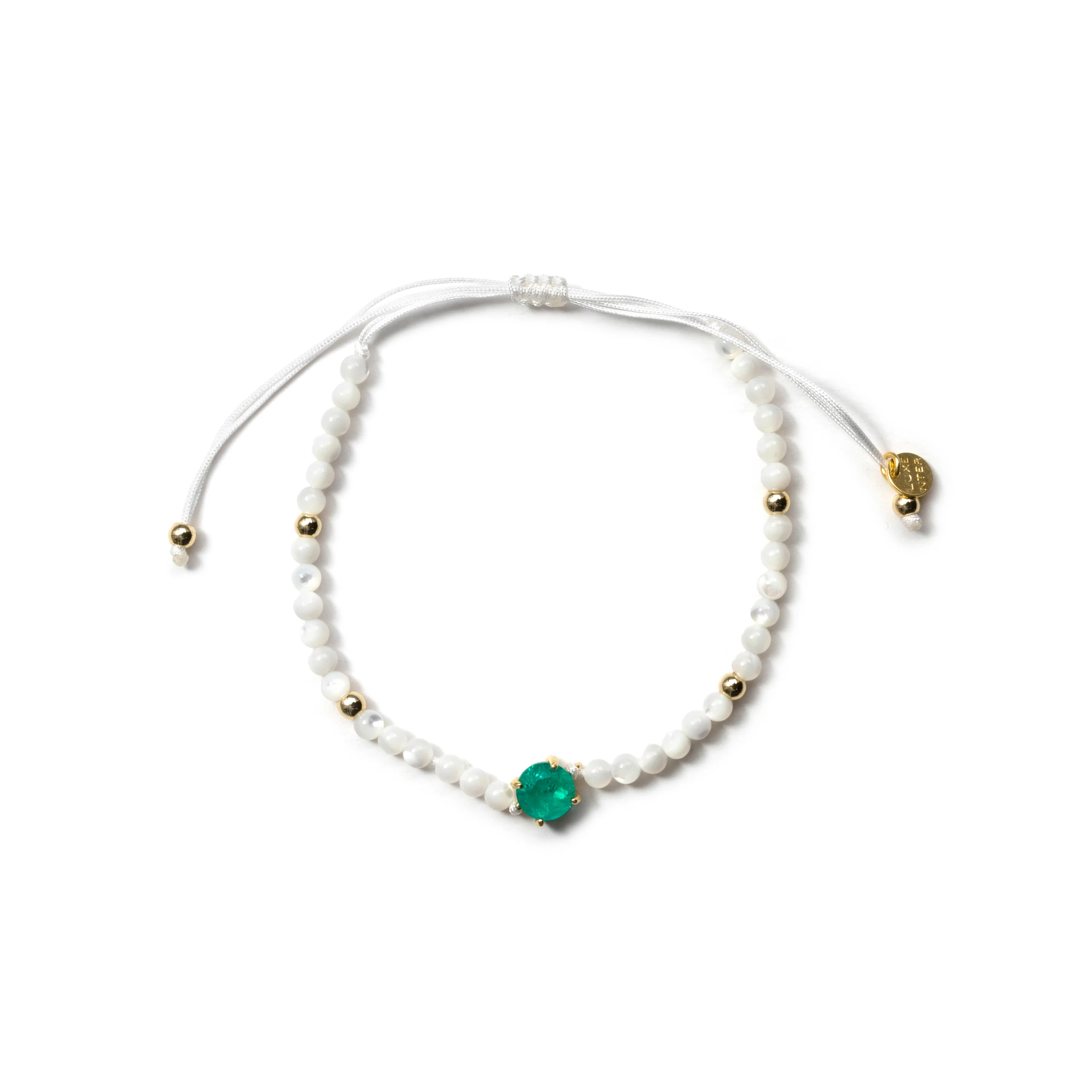 Pulsera de Cuarzo Hidrotermal Verde Paraiba acabado en oro amarillo de 18k - Neori - Image 3