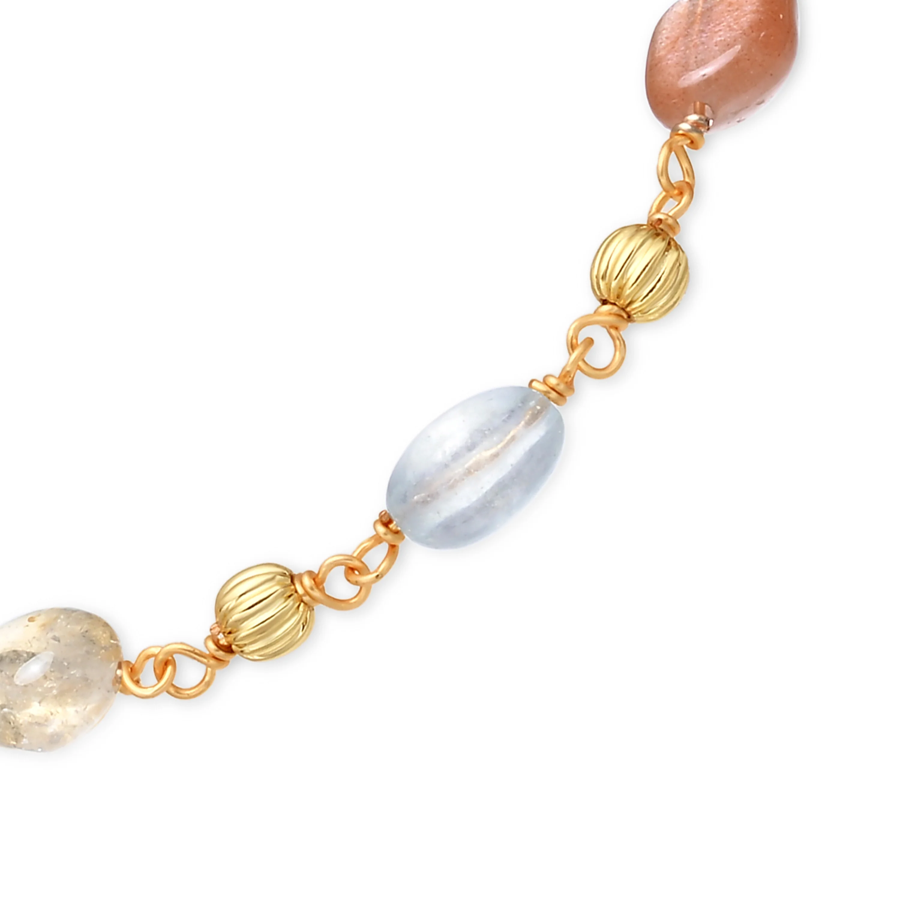Pulsera de Plata de Ley 925 y Multicolor Piedra Natural acabado en oro amarillo de 18k - Sariel - Image 5
