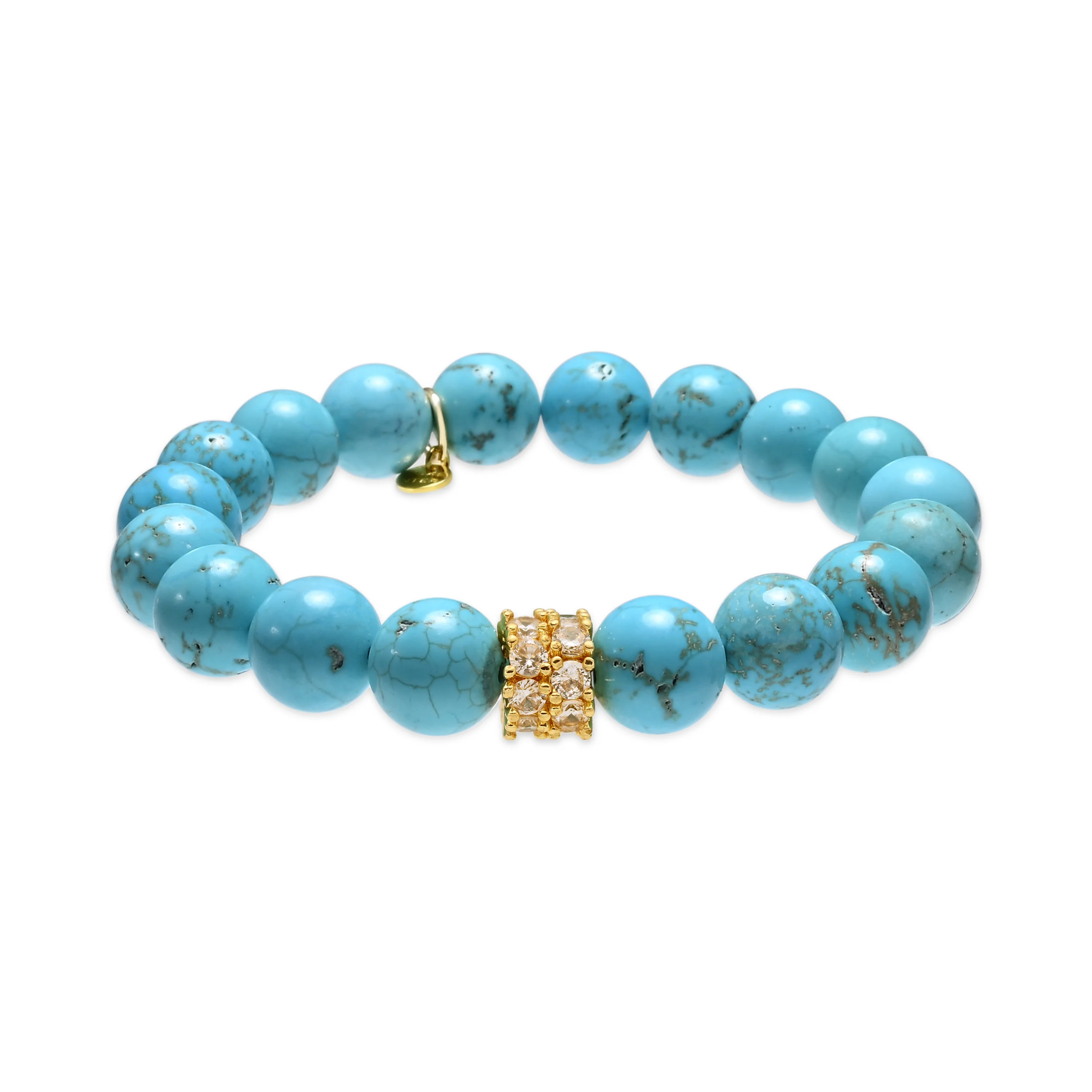 Pulsera Turquesa acabado en oro amarillo de 18k - Mistan