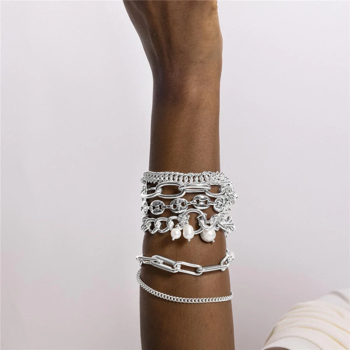 Pulsera Delsa acabada en rodio - Delsa GRIS - Image 2