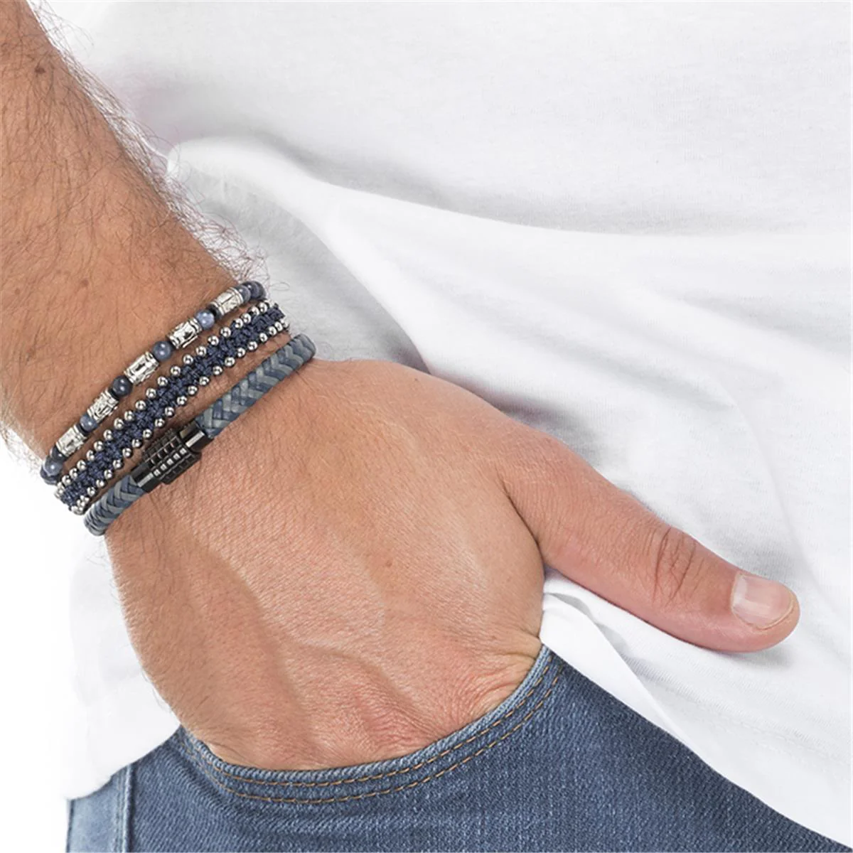 Pulsera Dinofrid acabado en Rodio - Dinofrid AZUL - Image 2