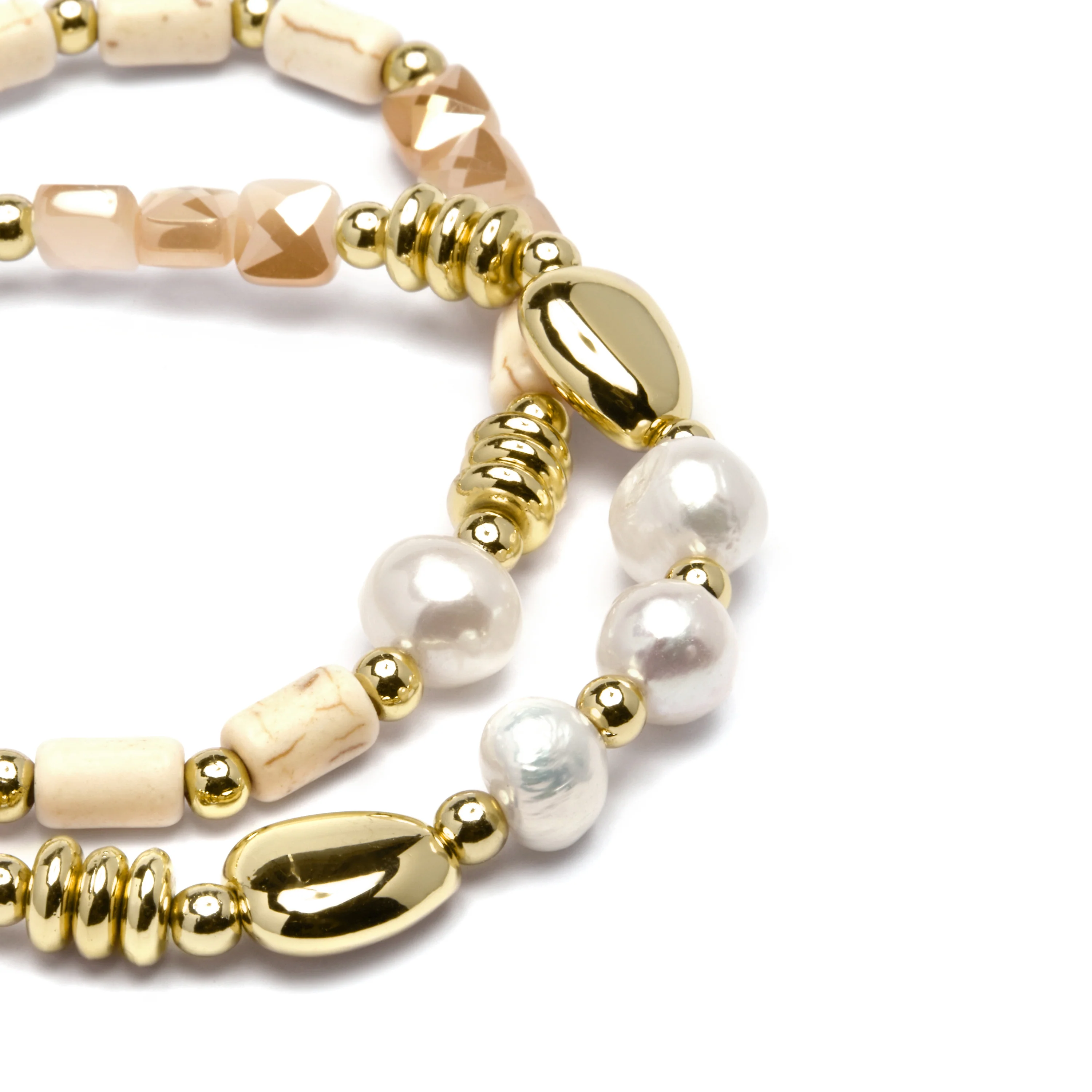 Pulsera acabado oro amarillo de 18k y Perla Blanca - Diriki - Image 5