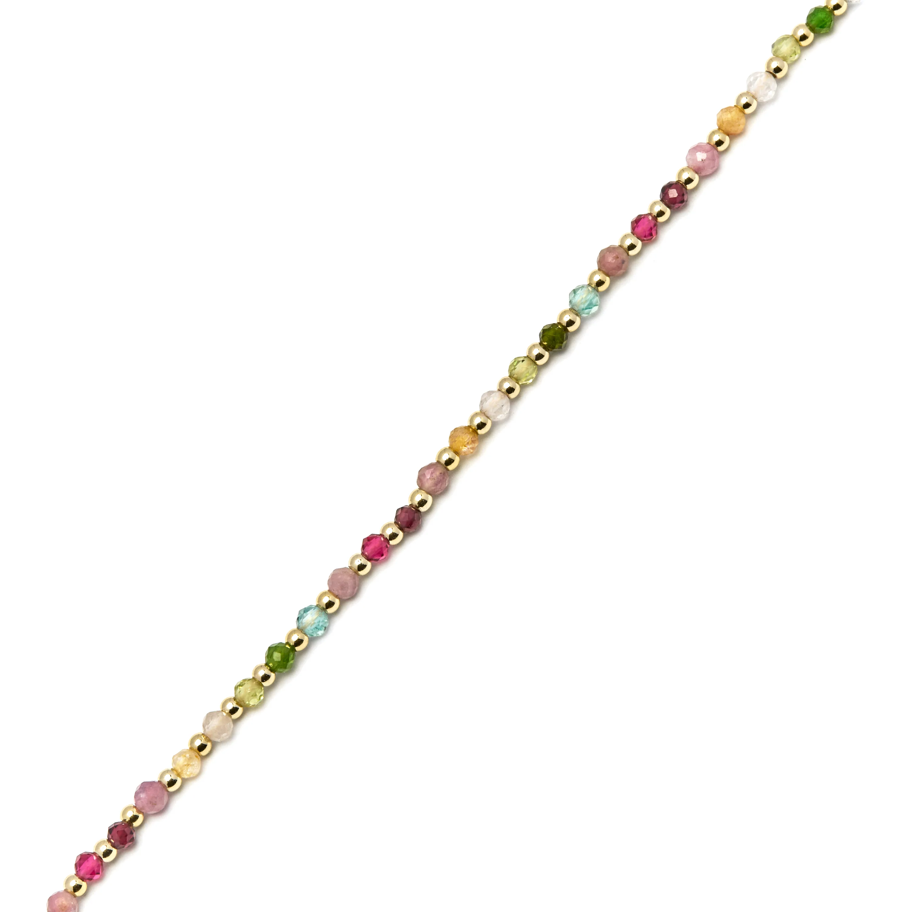 Pulsera de Plata de Ley 925 con Cristal Multicolor acabada en oro amarillo 18K - Dirrim - Image 5