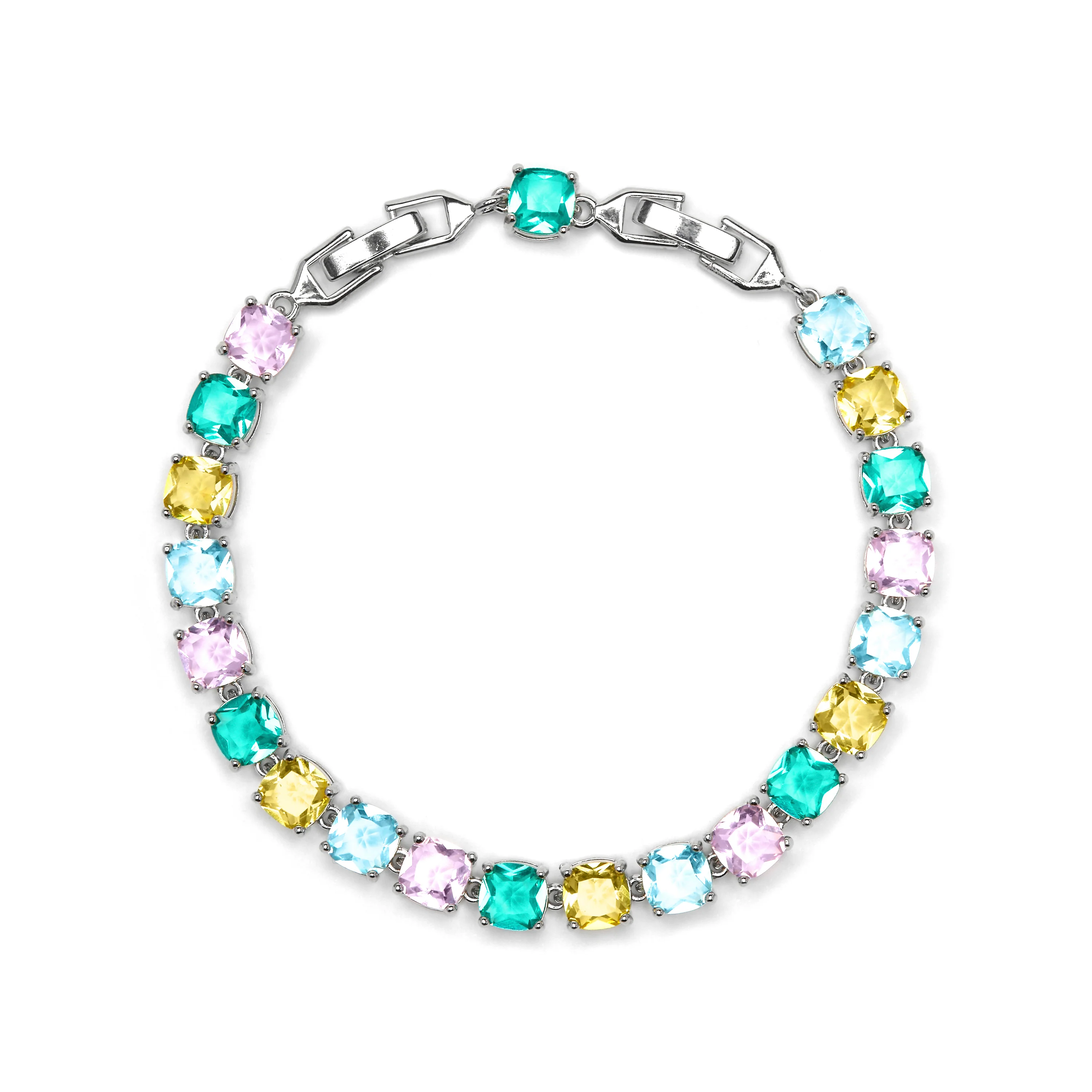 Pulsera acabado plata y Circonita Multicolor - Dow - Image 3