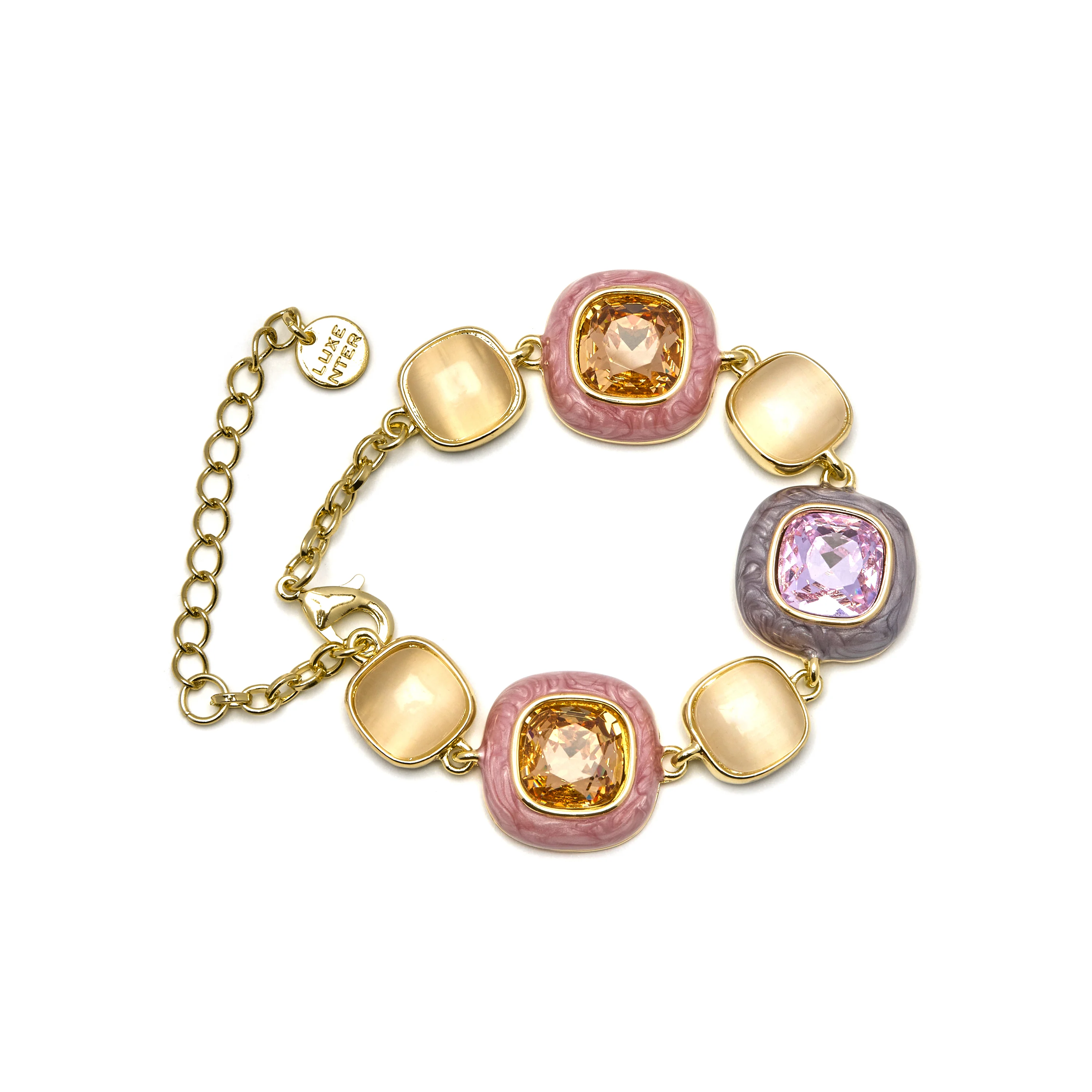 Pulsera de Circonita Multicolor acabada en oro amarillo 18K - Drogolo - Image 3