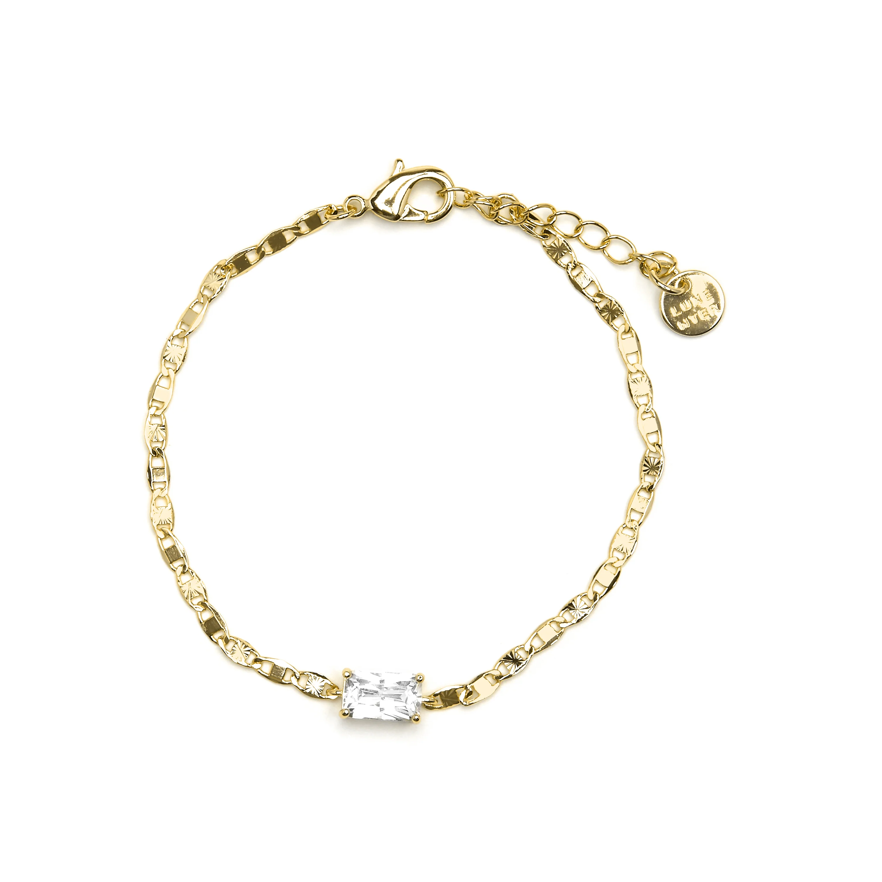Pulsera de Plata de Ley 925 y Circonita Brillante acabado oro amarillo de 18k - Dusan - Image 3
