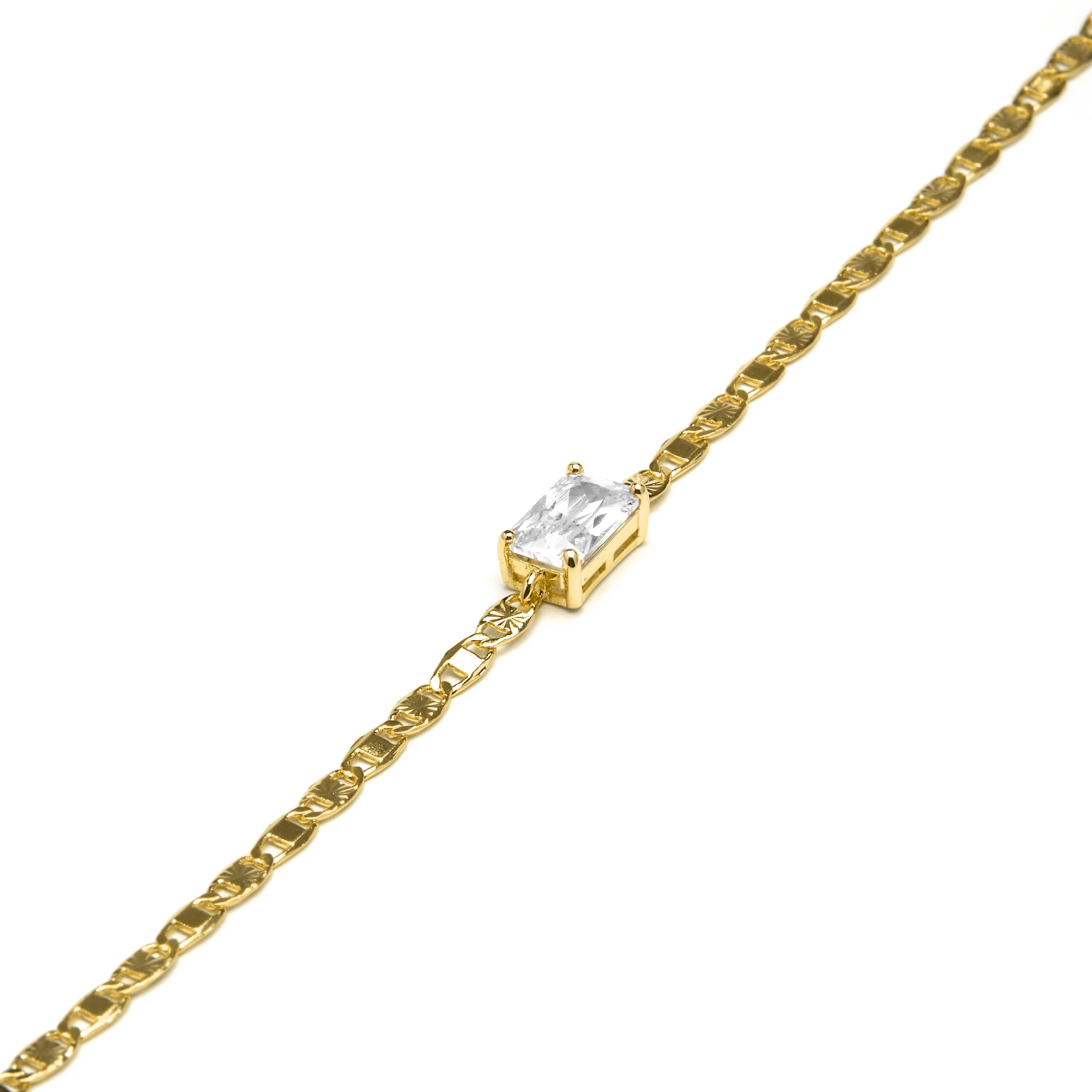 Pulsera de Plata de Ley 925 y Circonita Brillante acabado oro amarillo de 18k - Dusan - Image 5
