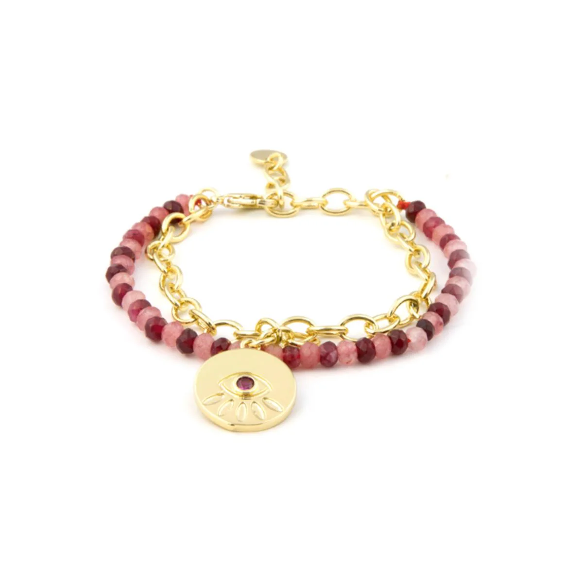 Pulsera Edxiuh acabado en Oro Amarillo de 18 Kts - Edxiuh ROJO