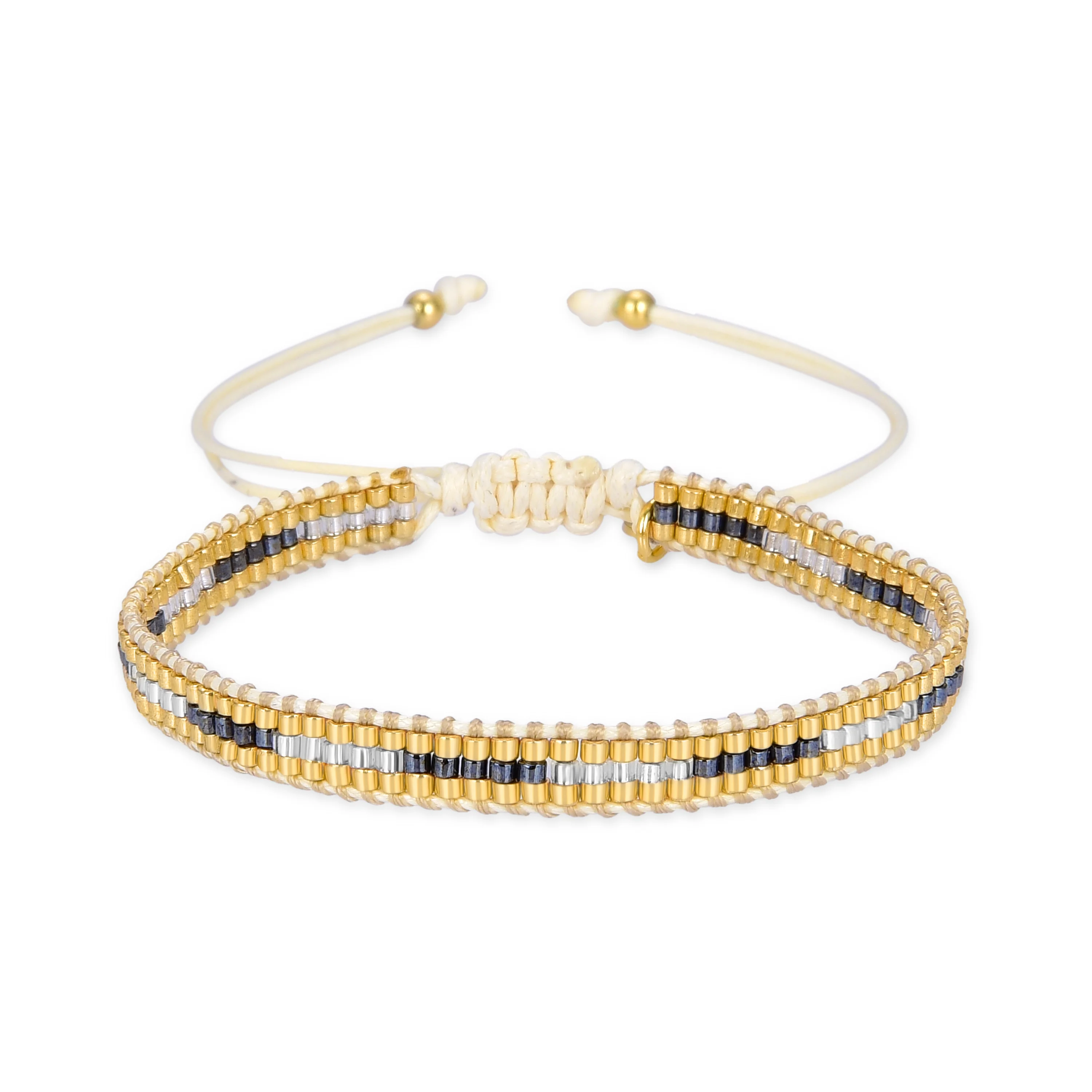 Pulsera de Cristal Multicolor acabada en oro amarillo 18K - Emeri
