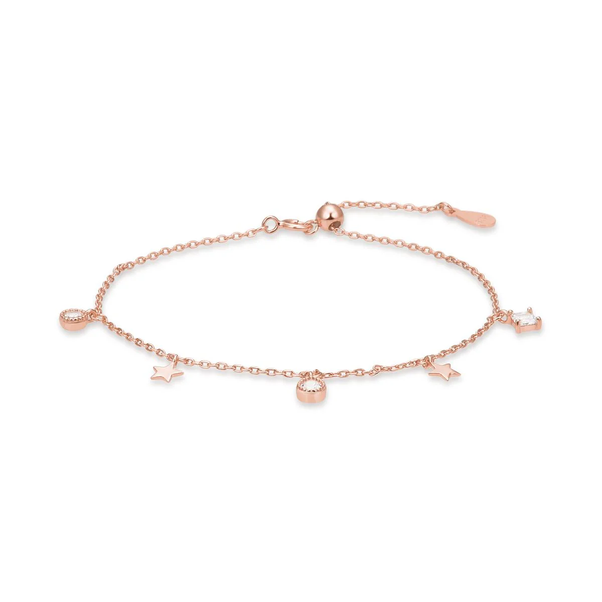 Pulsera Estrella Plata De Ley 925 - Estrella BLANCO