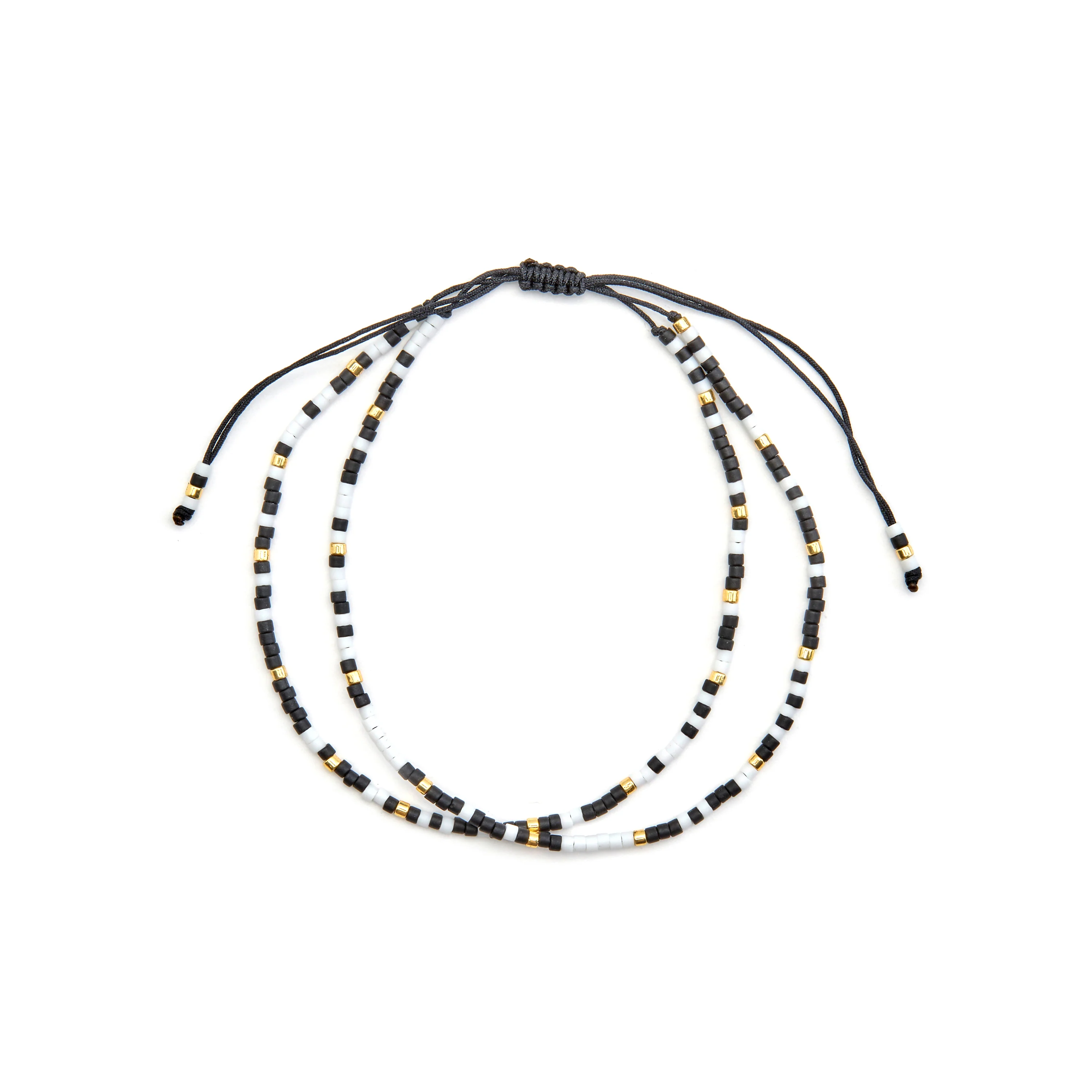 Pulsera con Cristal Negro acabado oro 18k - Furie - Image 3