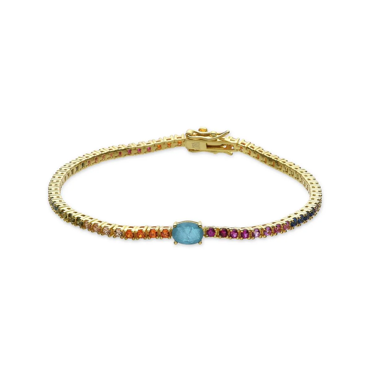 Pulsera Genzol Plata de Ley 925 - Genzol MULTICOLOR