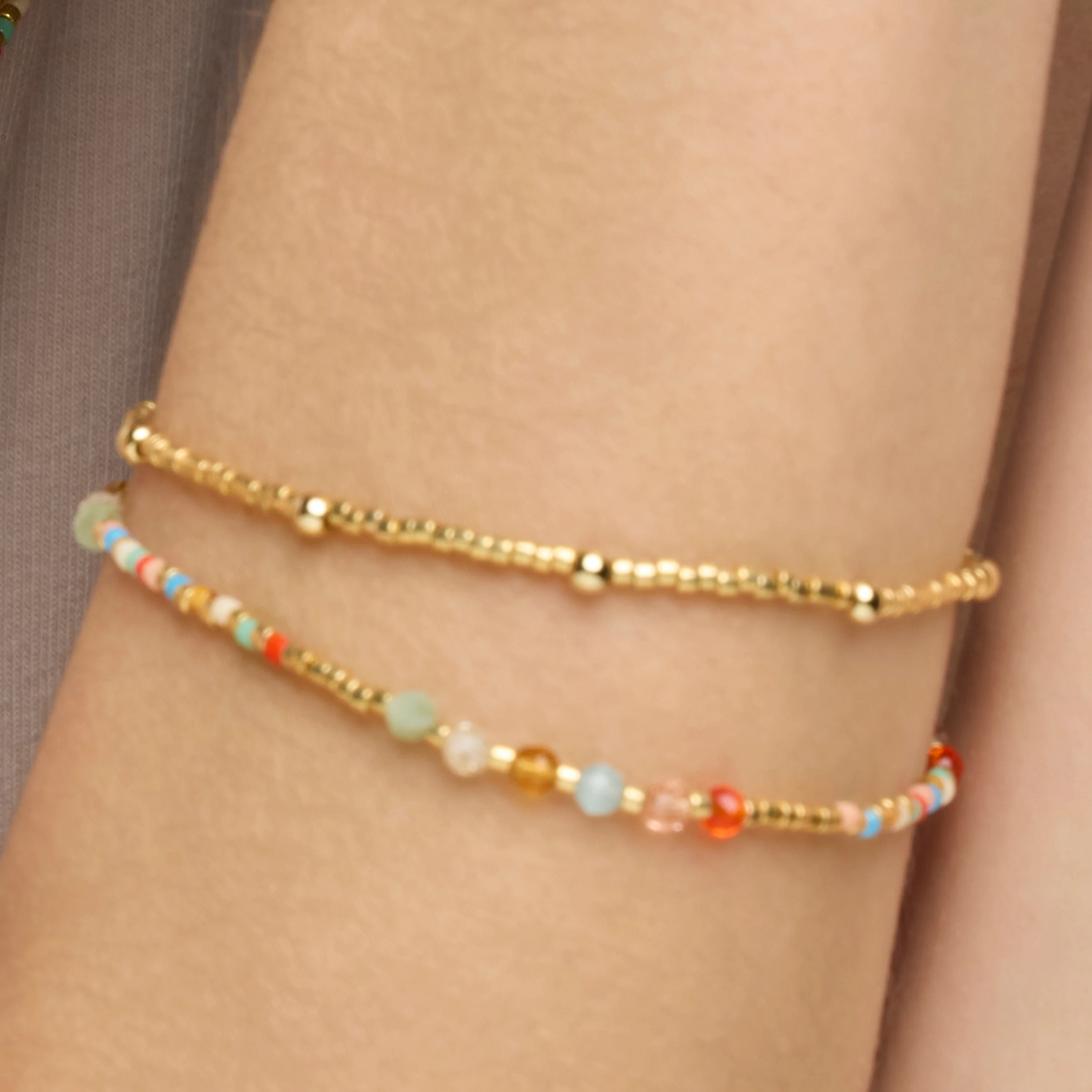 Pulsera de Plata de Ley 925 y Cristal Multicolor acabado oro amarillo de 18k - Guth - Image 4