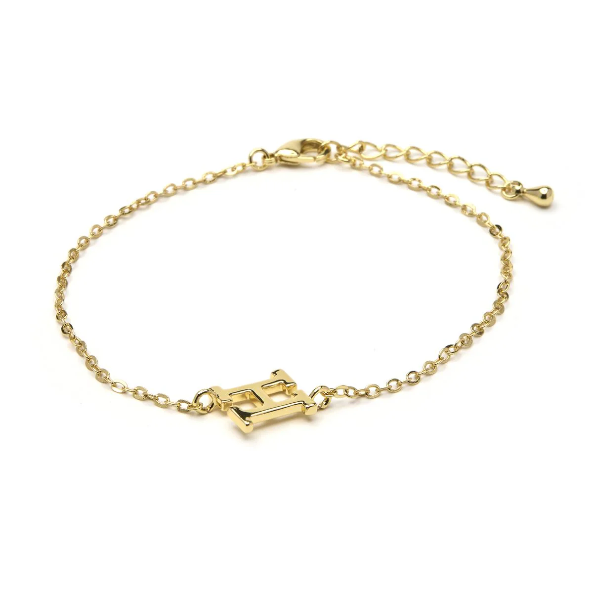 Pulsera Alphabet acabado oro 18k - H AMARILLO