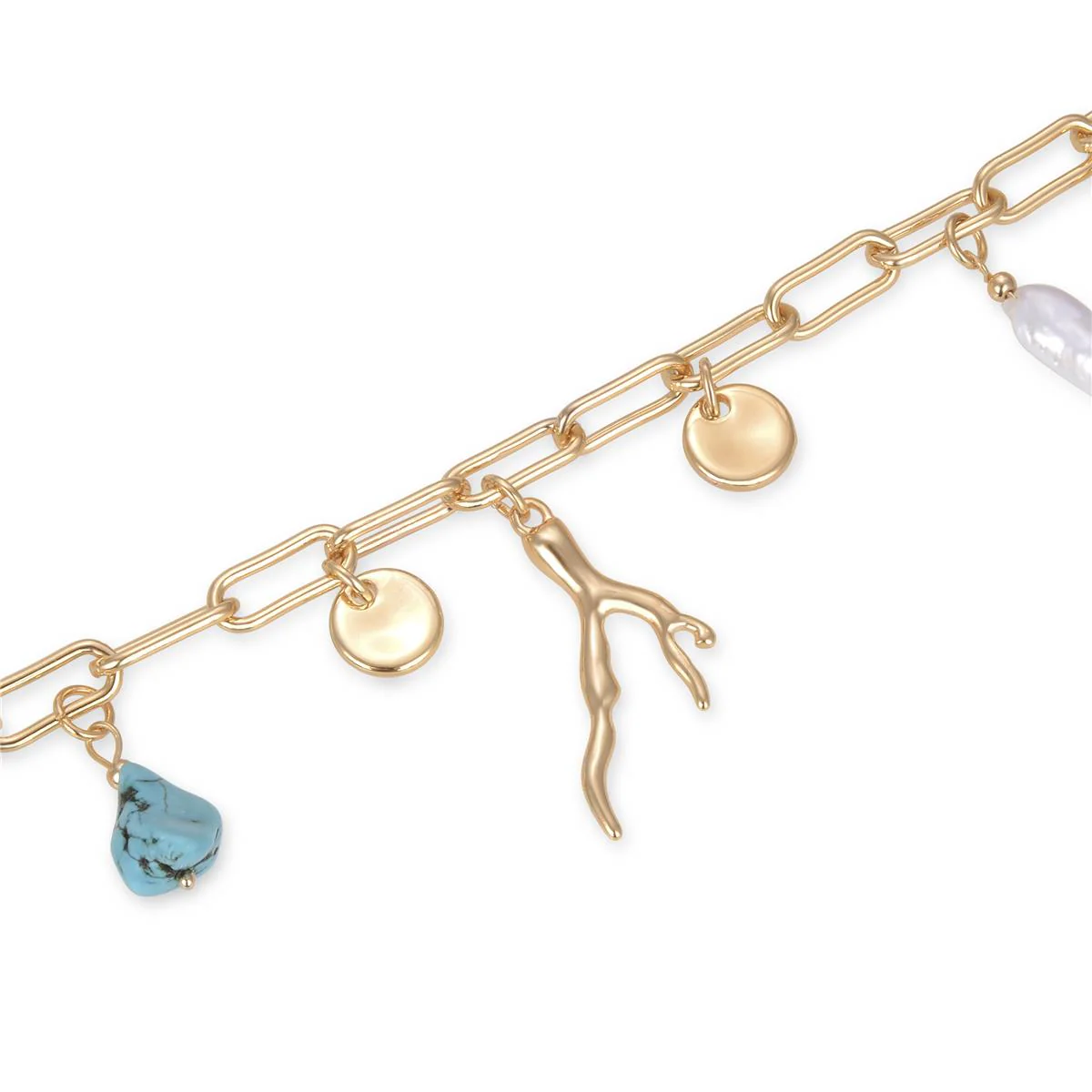 Pulsera Haizu acabado en Oro Amarillo de 18 Kts - Haizu AZUL - Image 3