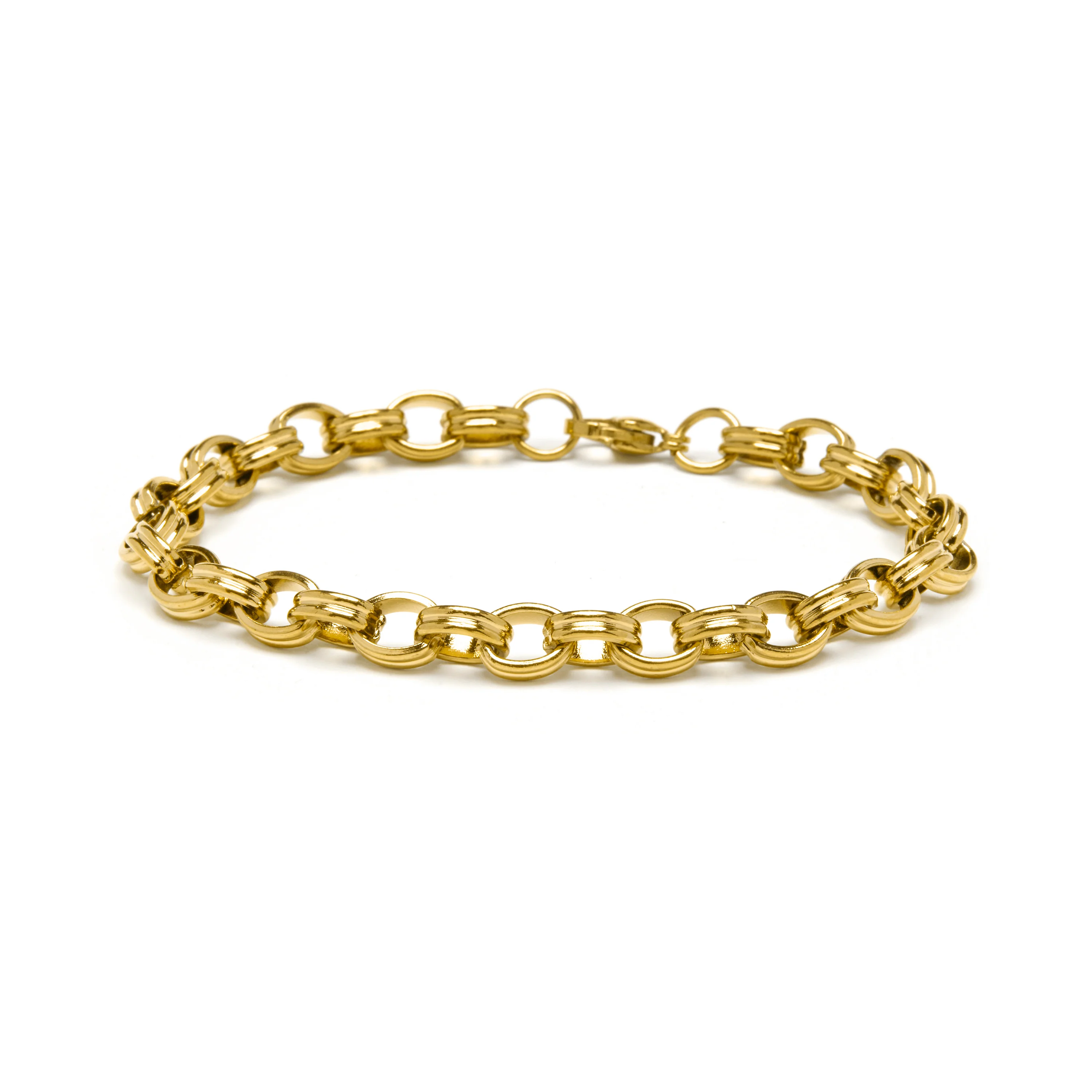 Pulsera acabado en oro amarillo 18k - Haloy