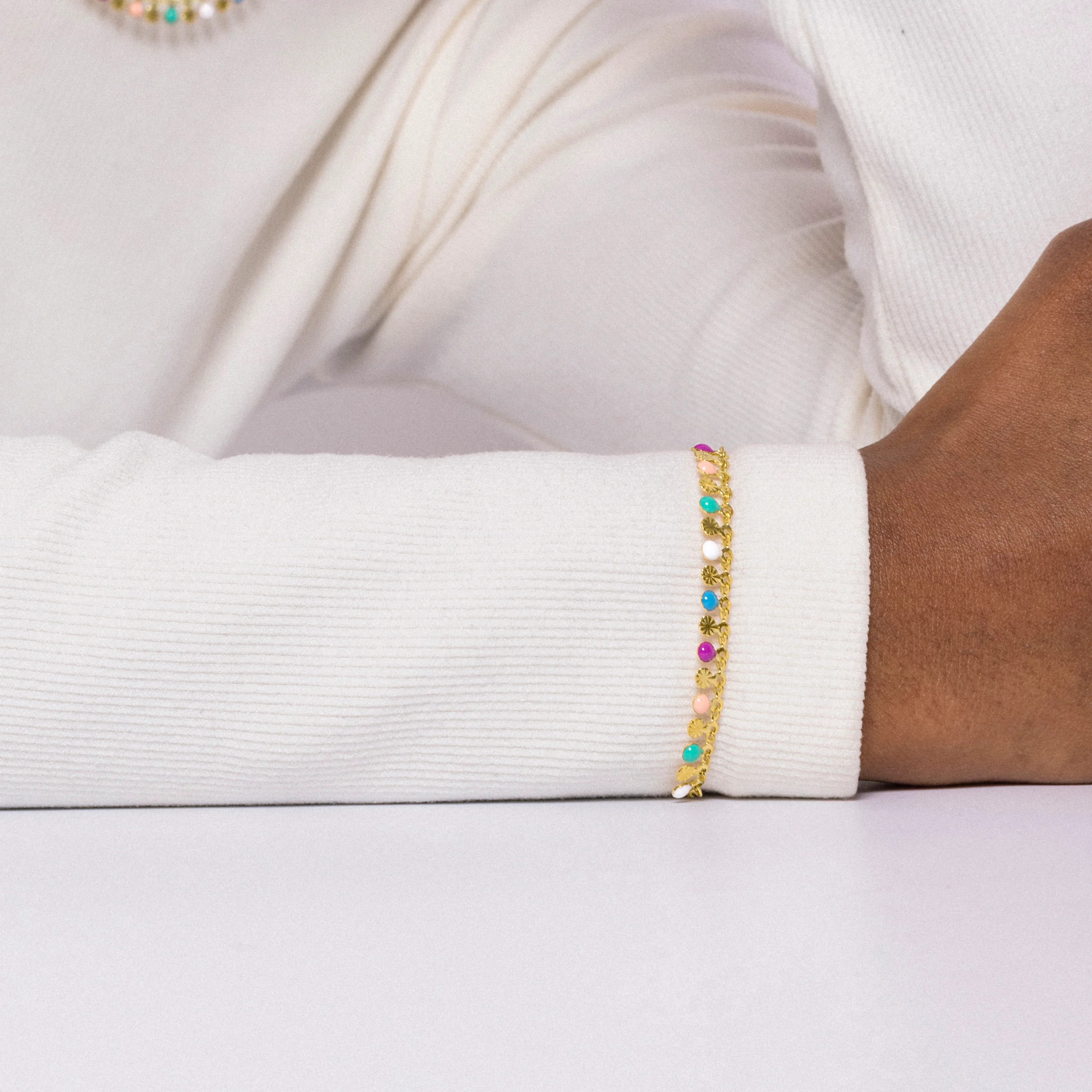 Pulsera acabada en oro amarillo 18K - Haraim - Image 3