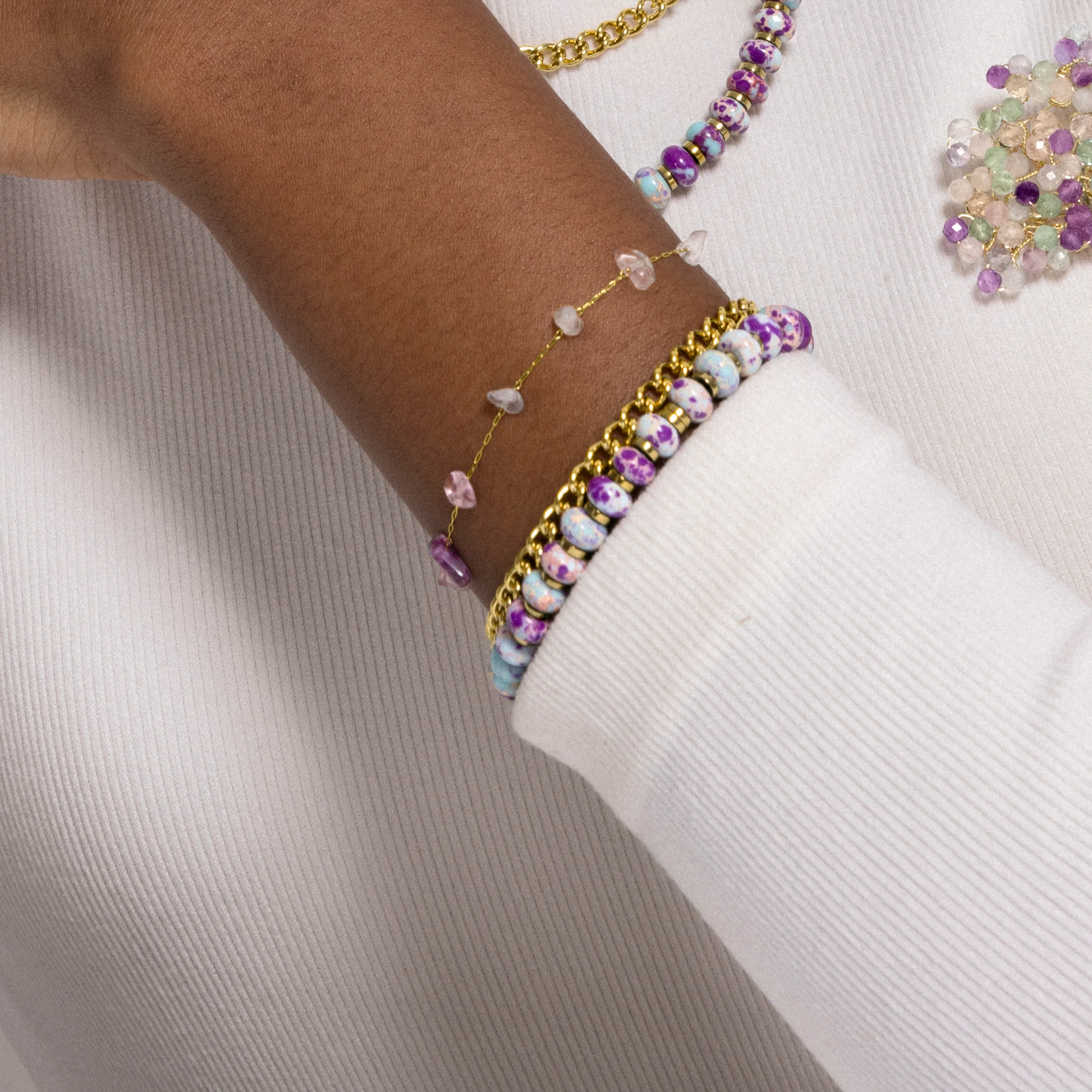Pulsera acabada en oro amarillo 18K - Hidao - Image 3