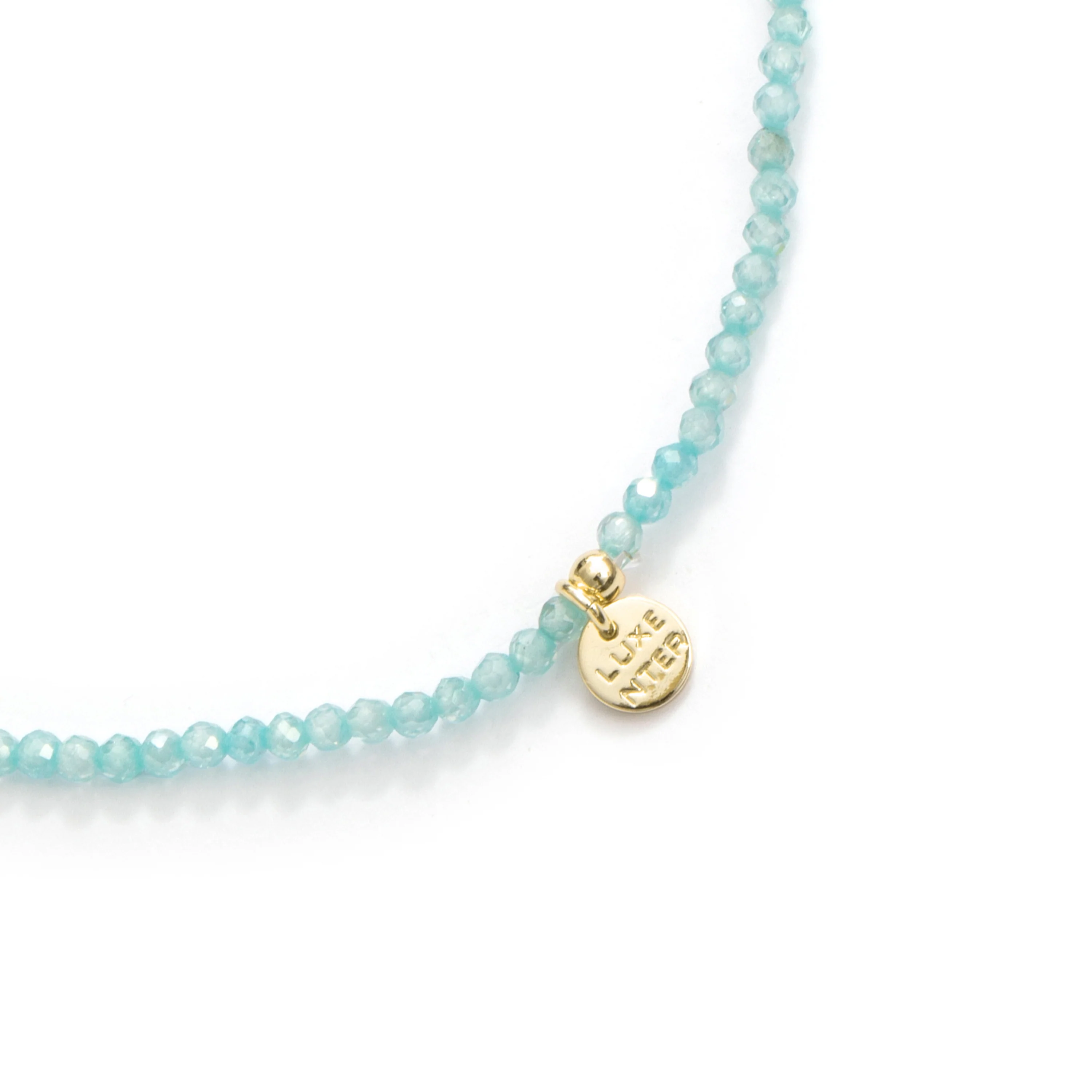 Pulsera de Aleación de Metal y Cristal Azul acabado en oro amarillo de 18k - Hilry - Image 5