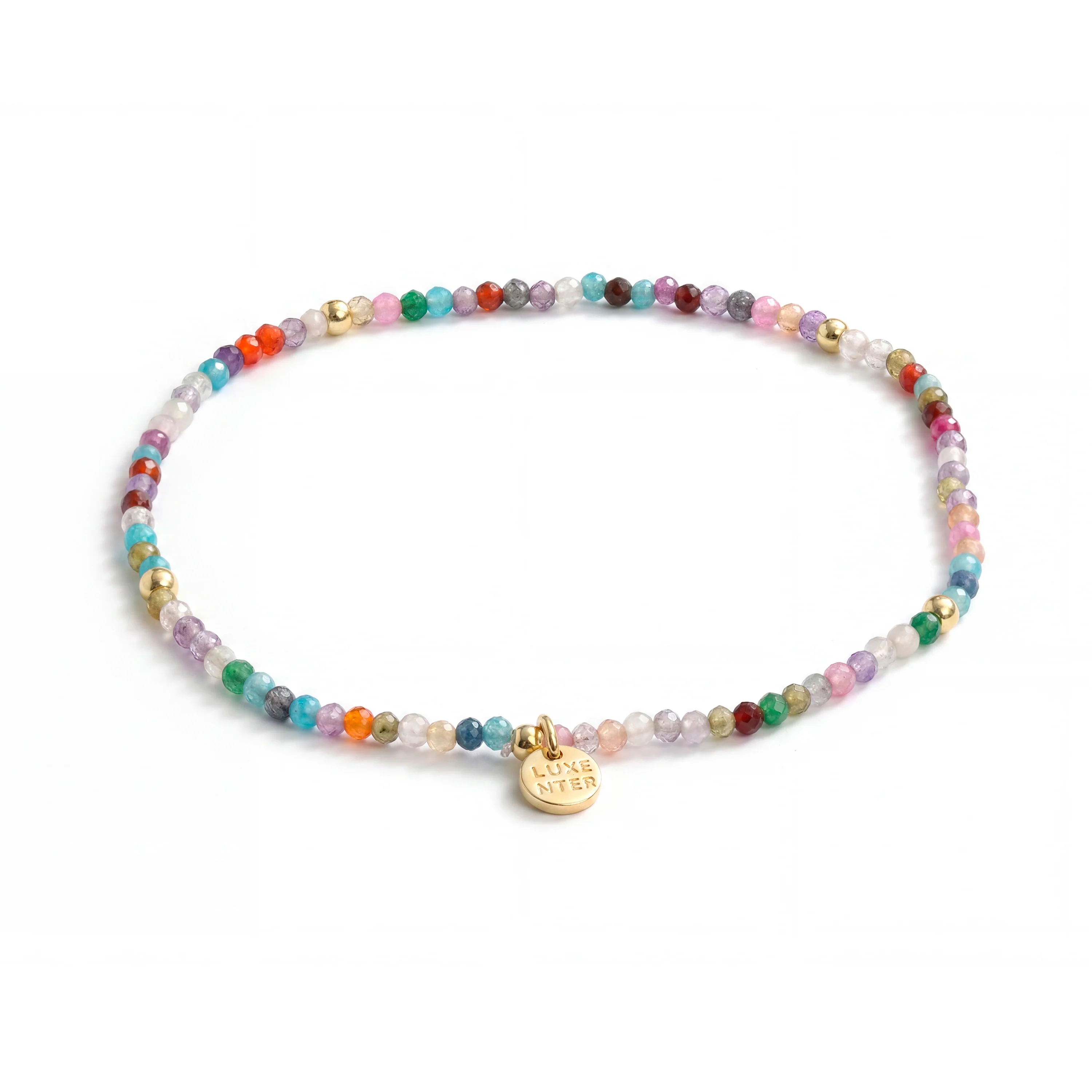 Pulsera de Aleación de Metal y Cristal Multicolor acabado en oro amarillo de 18k - Hilry