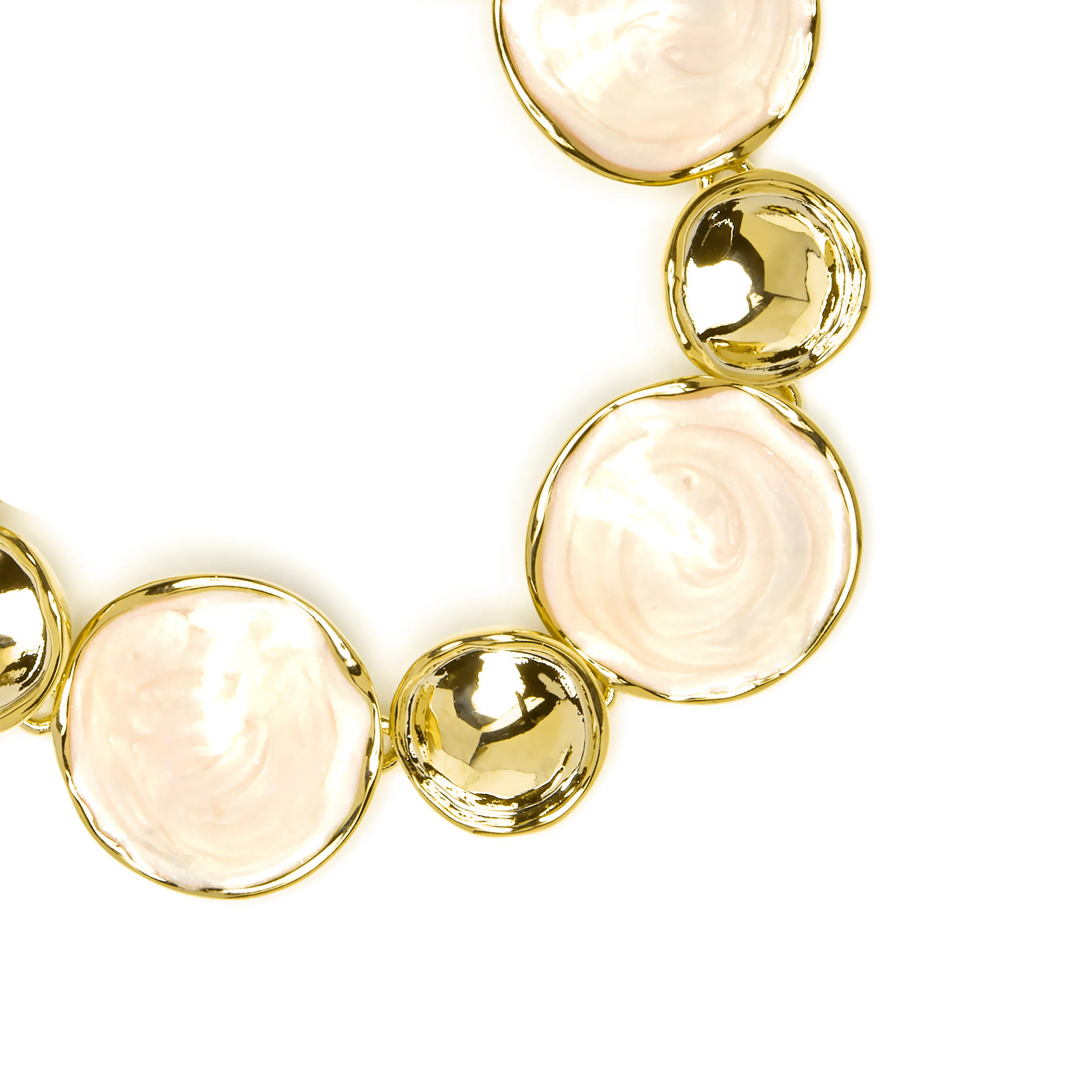 Pulsera acabado oro amarillo de 18k y Lacado Blanco - Huldio - Image 5