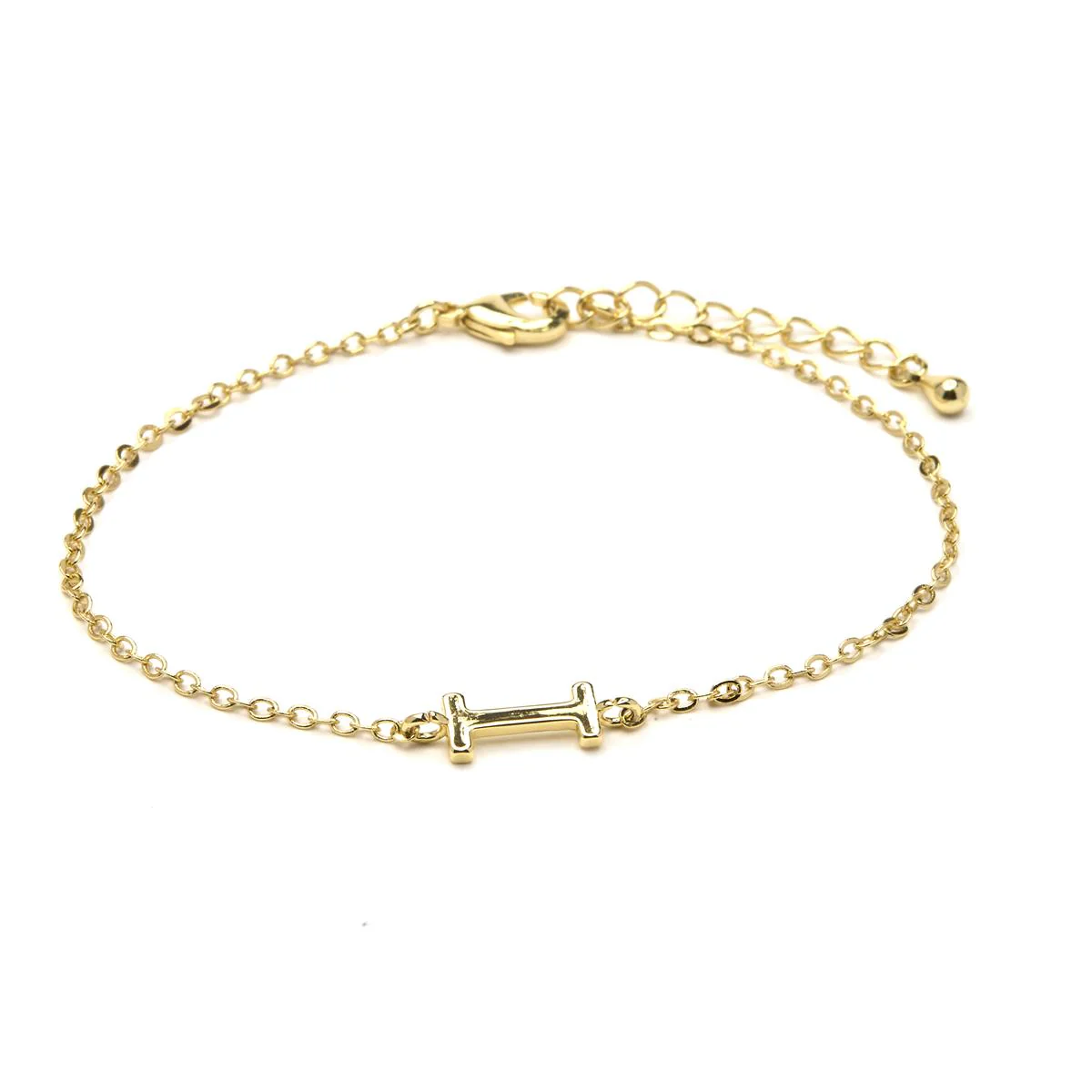 Pulsera Alphabet acabado oro 18k - I AMARILLO