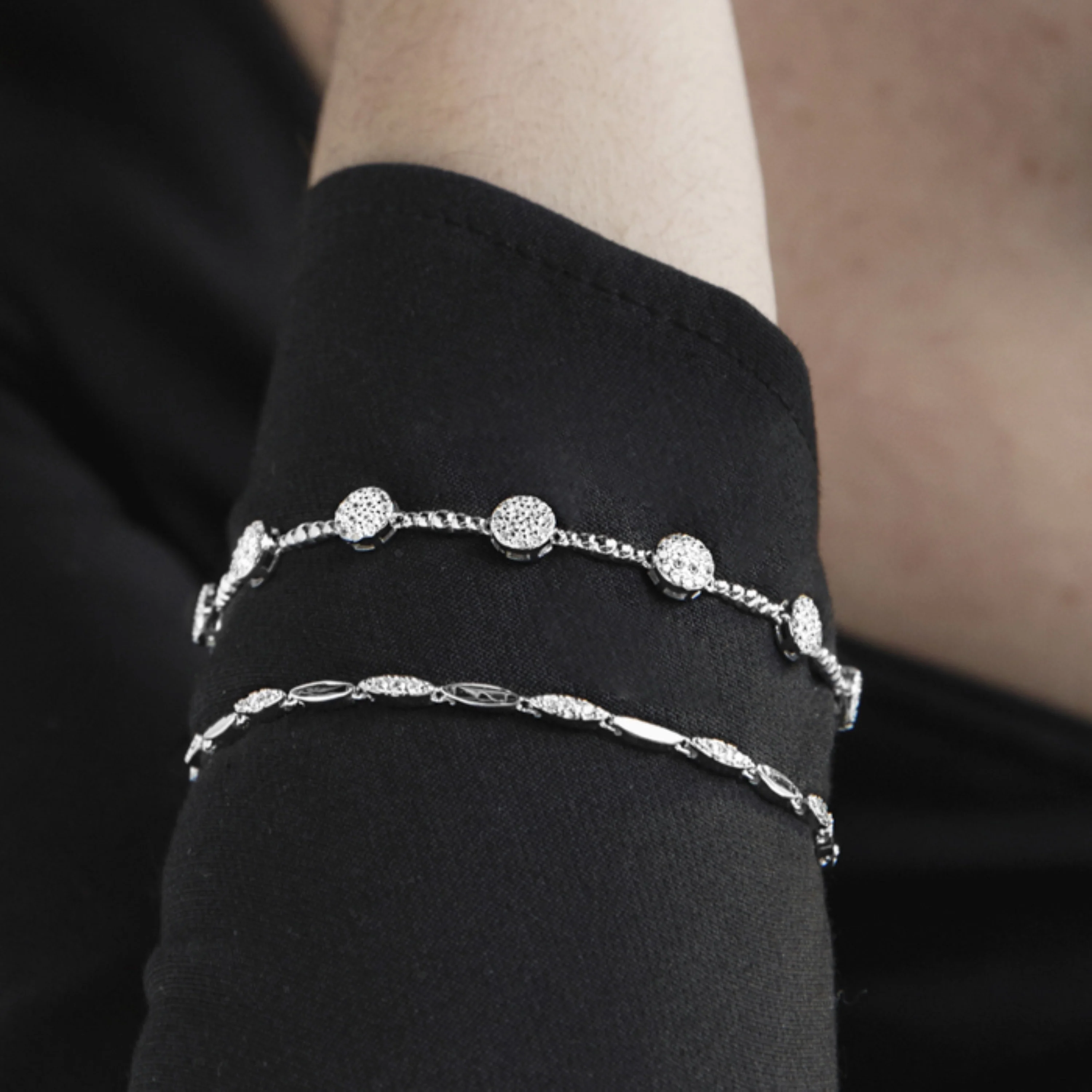 Pulsera de Plata de Ley 925 con Circonita Brillante acabada en rodio - Inajwa - Image 3