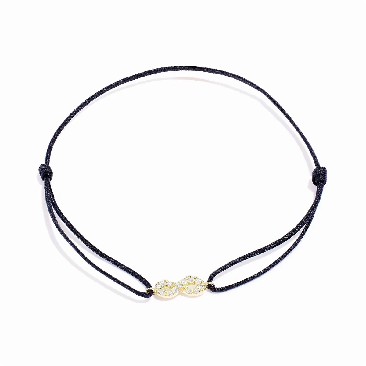 Pulsera Infinity oro de ley de 18k y diamantes - Infinity BLANCO