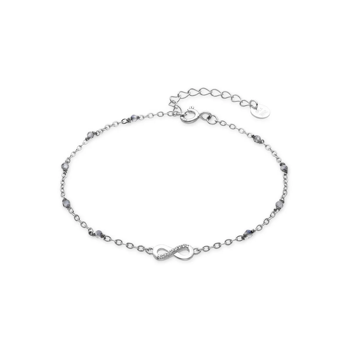 Pulsera Infinity Plata de Ley 925 - Infinity AZUL