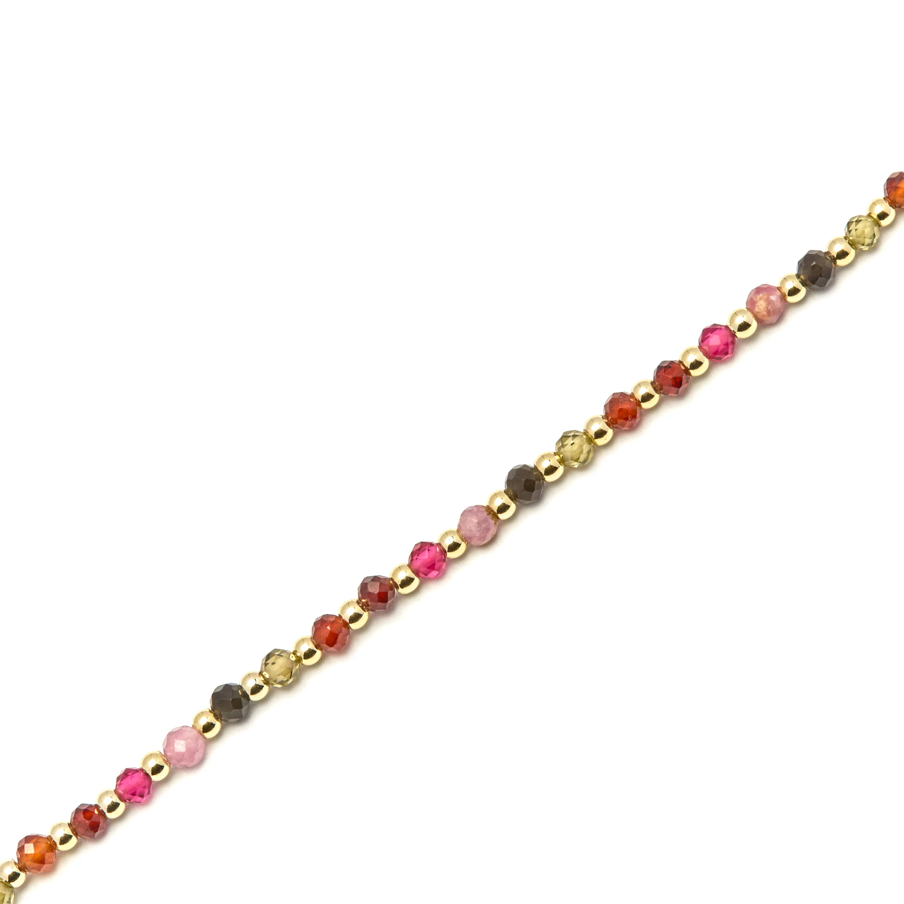 Pulsera de Cristal Multicolor acabada en oro amarillo 18K - Irfoa - Image 5