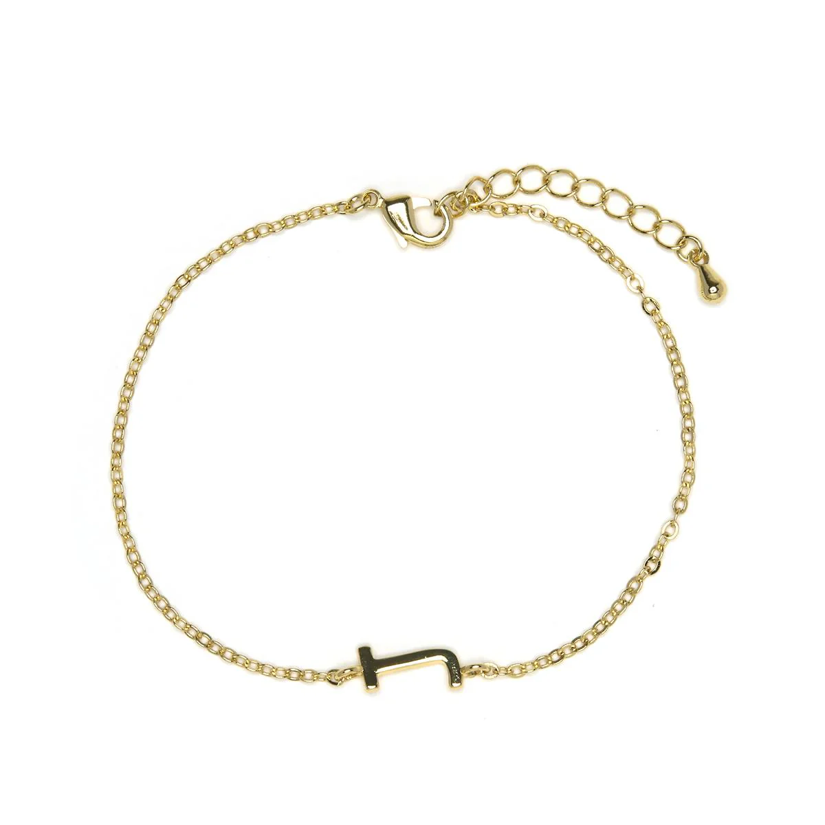 Pulsera Alphabet acabado oro 18k - J AMARILLO - Image 2